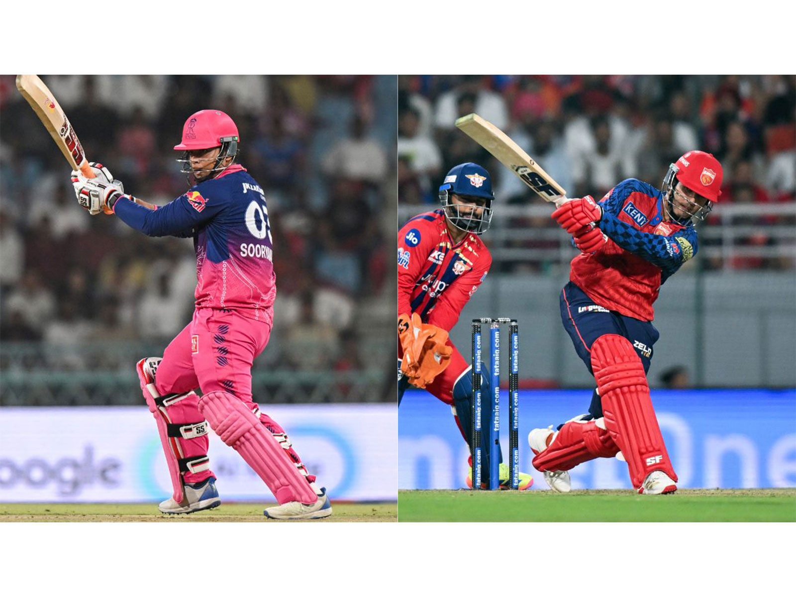 Vaibhav Sooryavanshi (left) and Priyans Arya (right) (Photo/ANI)