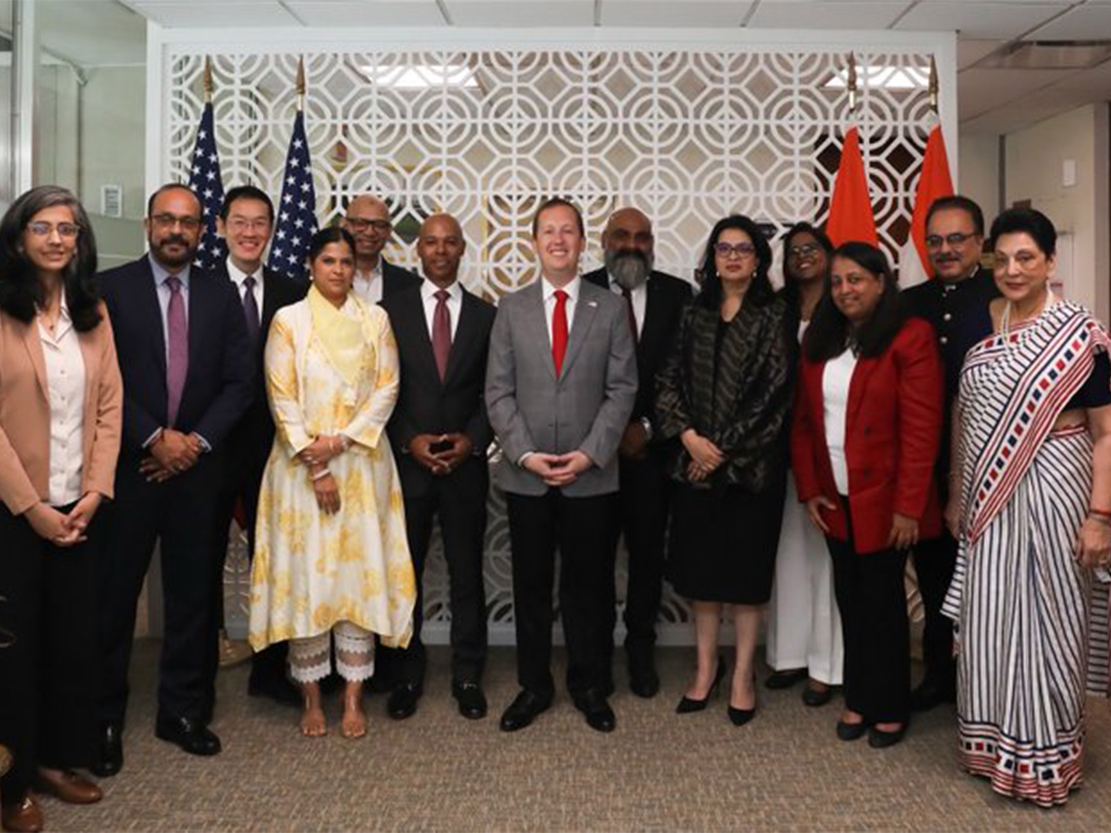 US Ambassador Sergio Gor with delegates (Photo/@USAmbIndia)