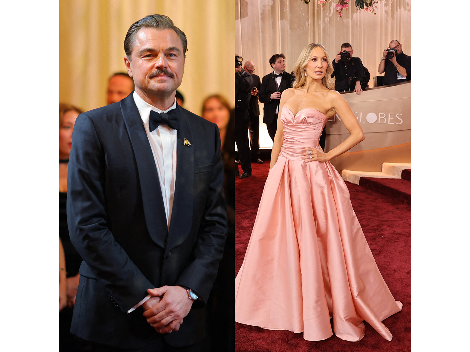 Leonardo DiCaprio and Nikki Glaser (Photo/Reuters)