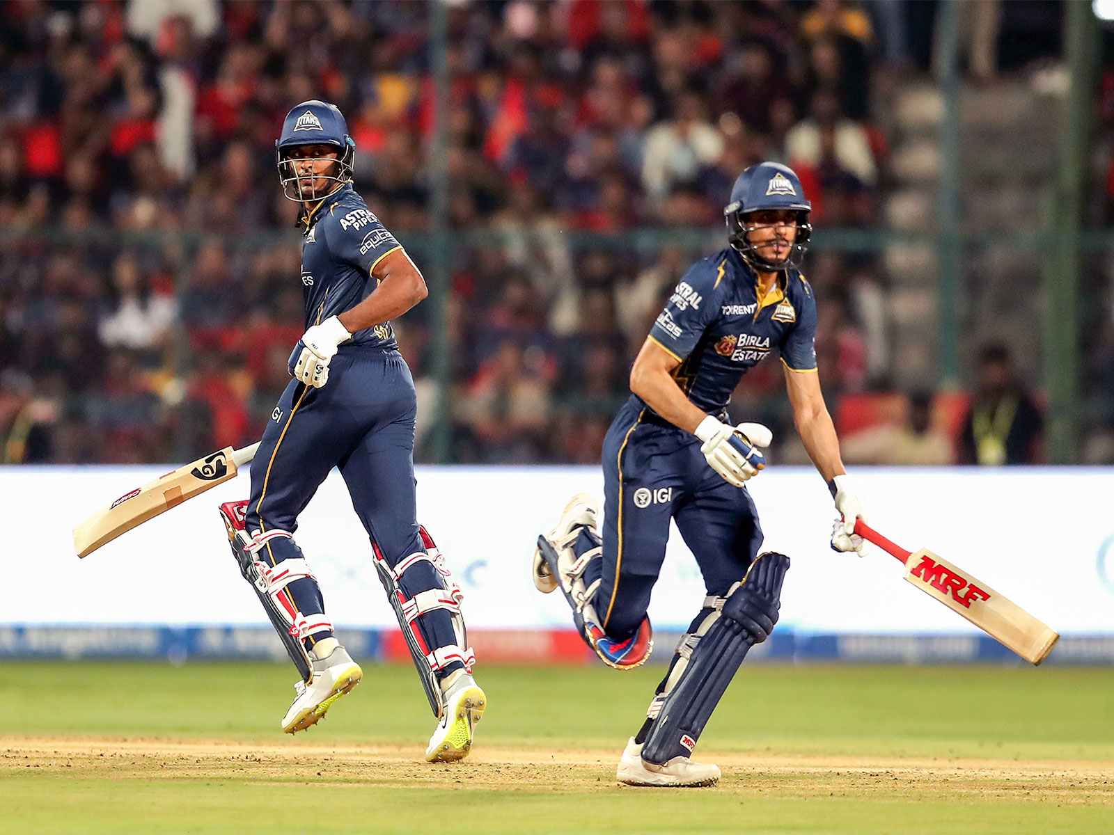 Gujarat Titans' Sai Sudharsan (left) and skipper Shubman Gill (right) (Photo: ANI)