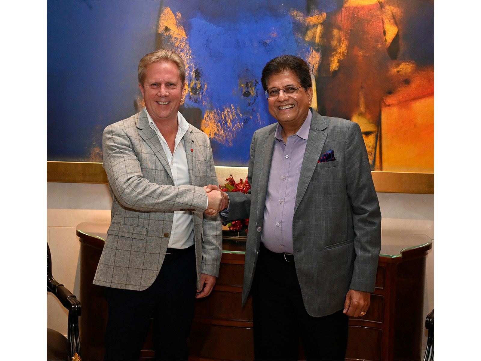 Union Commerce and Industry Minister Piyush Goyal and New Zealand's Minister for Trade and Investment Todd McClay (Photo/X@PiyushGoyal)