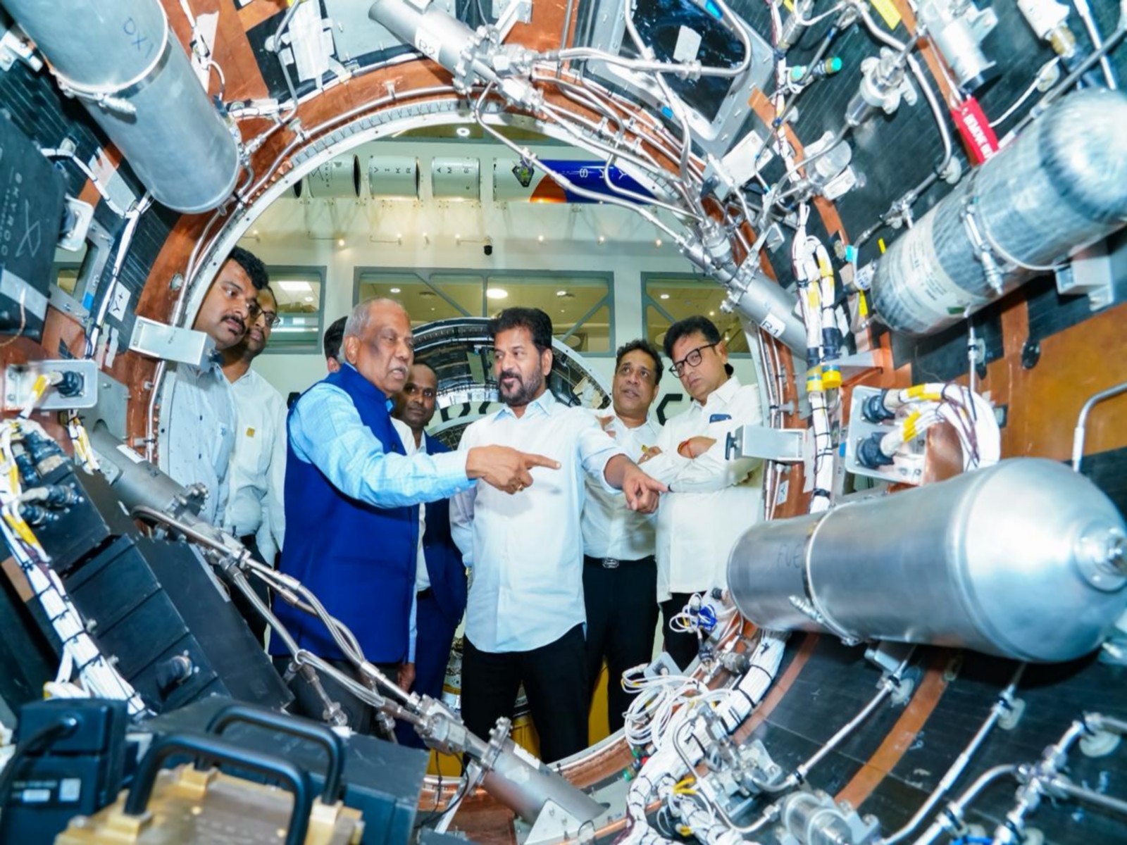 Telangana CM Revanth Reddy flags off Skyroot Aerospace's Vikram-1 (Photo/CMO)