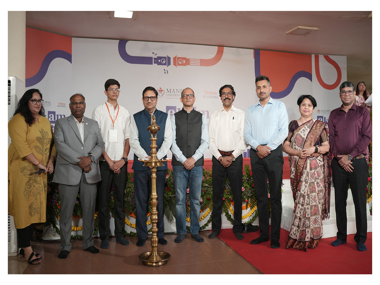 Dignitaries present in the lamp lighting ceremony of EKAM 2026 at Manipal University Jaipur