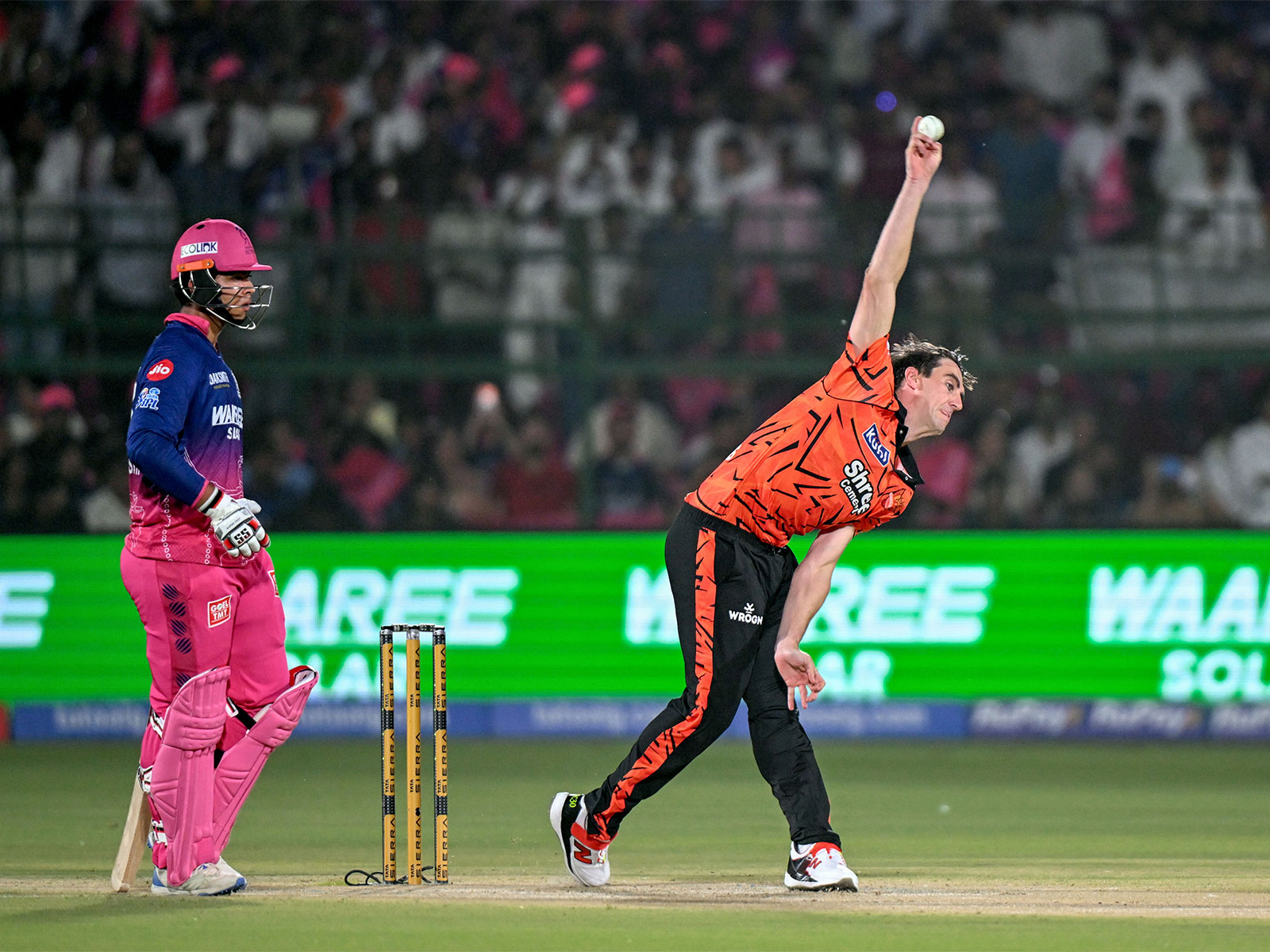 Pat Cummins in action. (Photo: ANI)