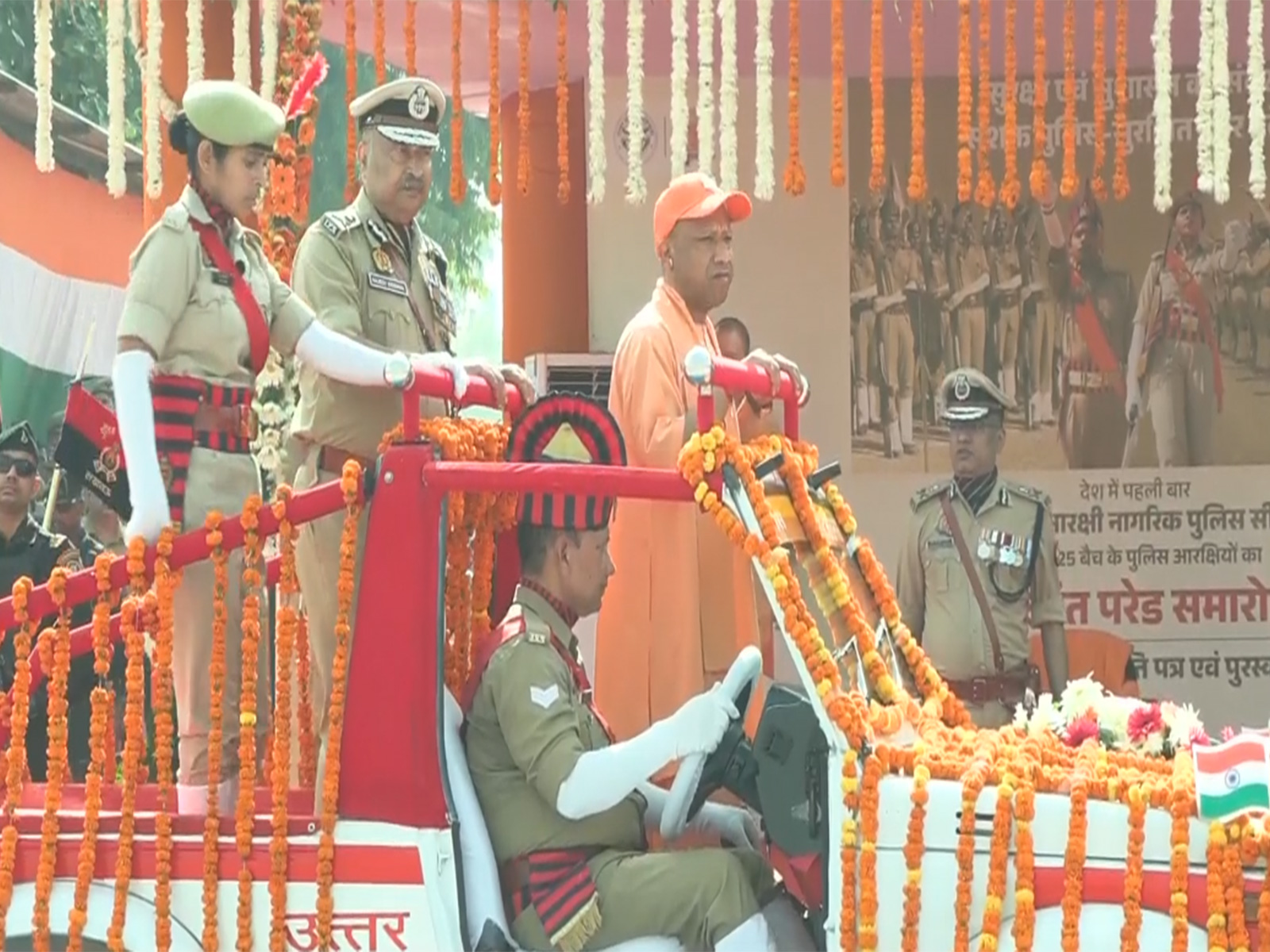 UP CM Yogi attends passing out parade in Lucknow (Photo/ANI)