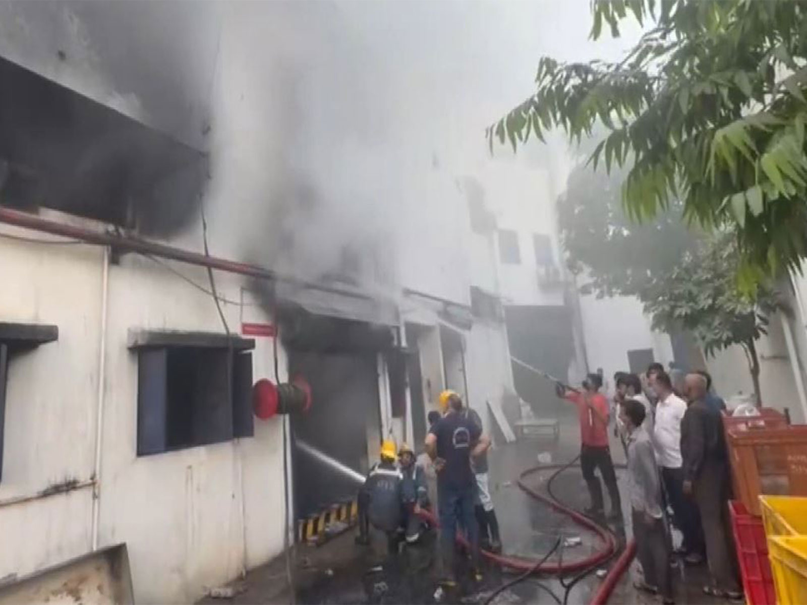 Fire broke out at plastic pellet manufacturing company (Photo/ANI)