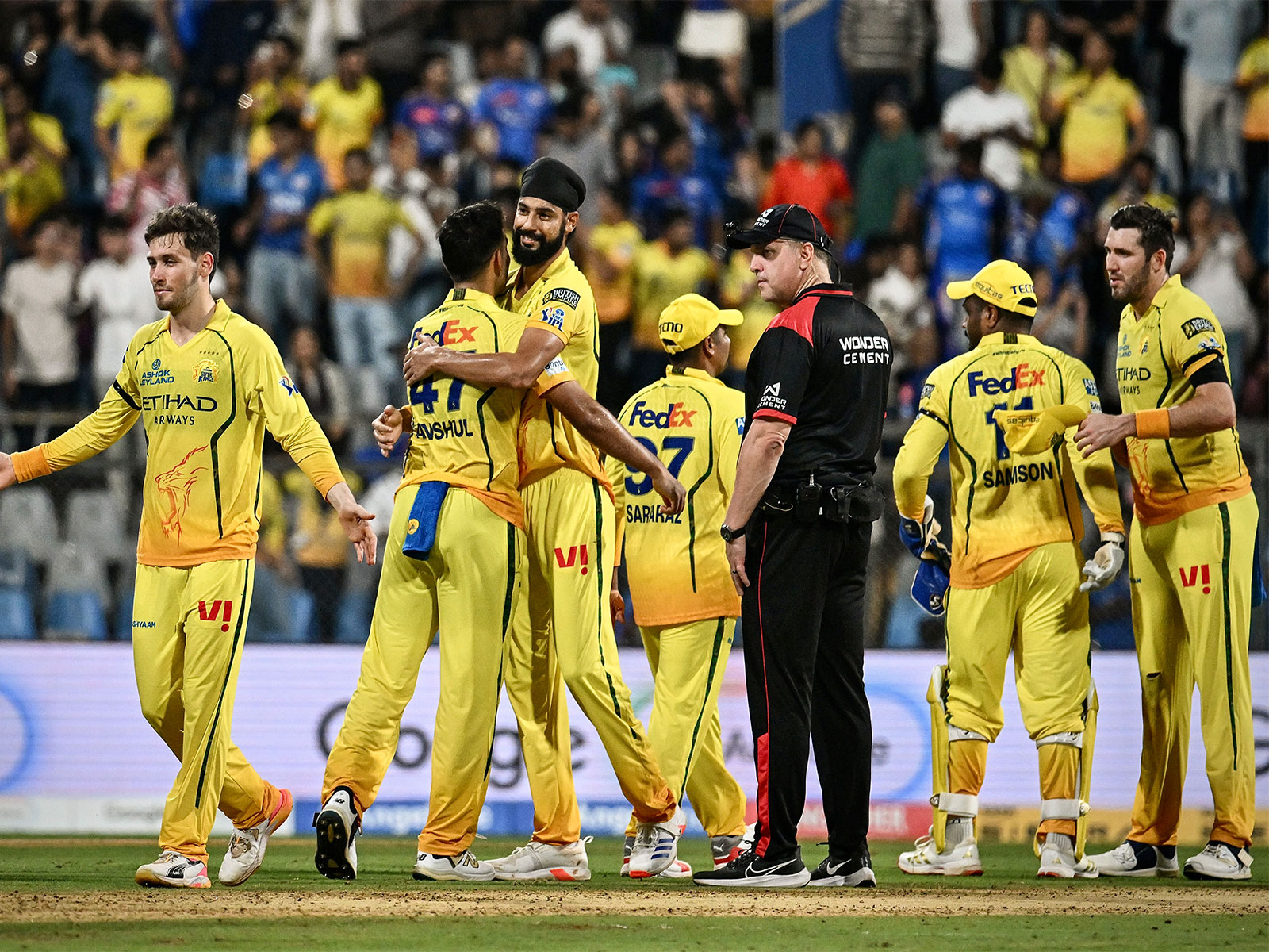 CSK players celebrating during IPL 2026 clash (File Photo/ANI)