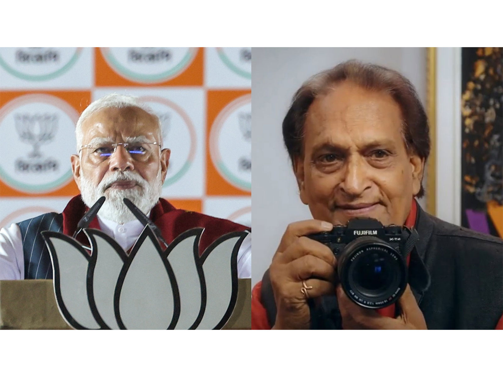 PM Modi honours late photographer Raghu Rai (Photo/ANI/Instagram@raghurai.official)