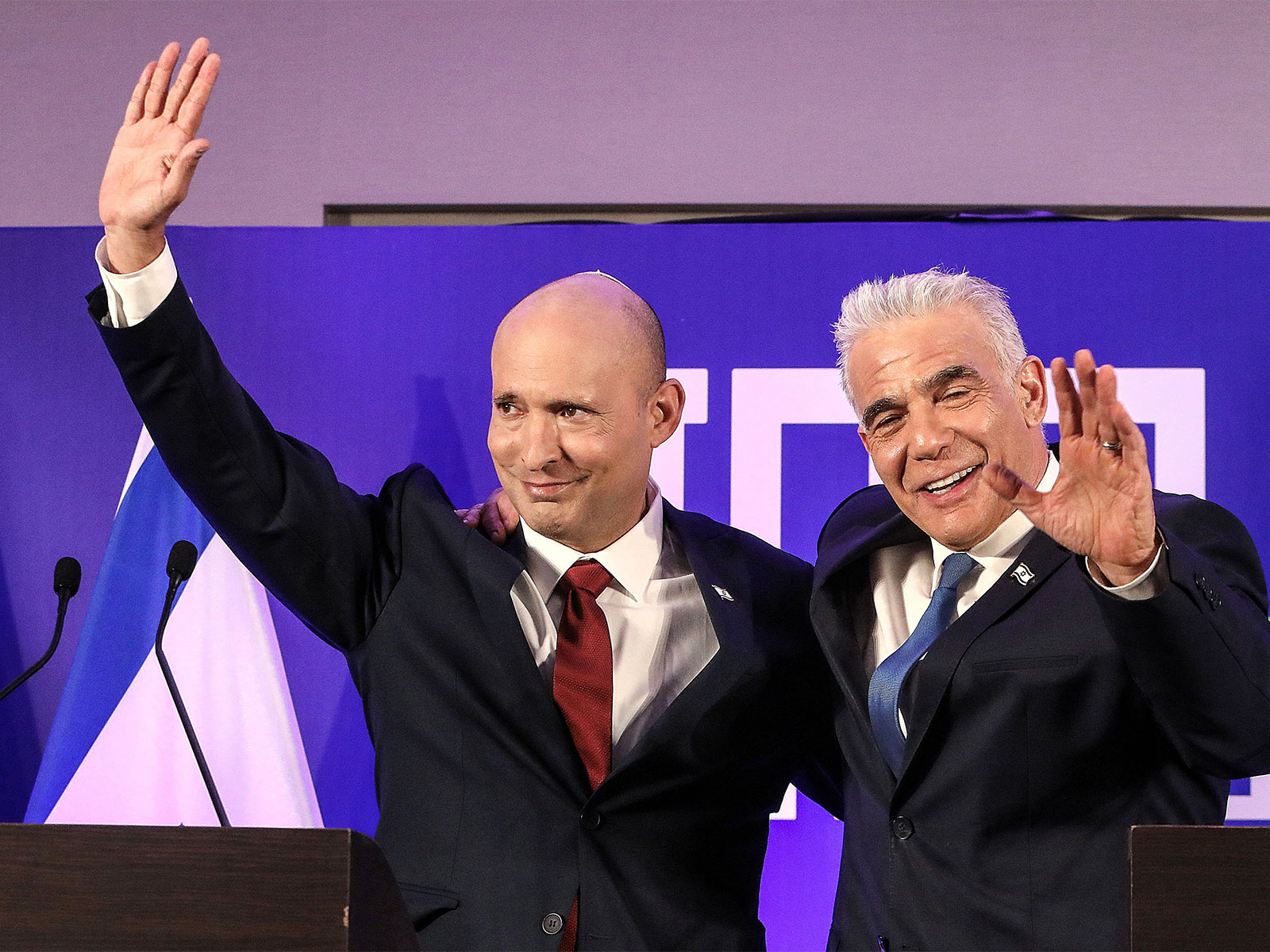 Naftali Bennett and Yair Lapid (File Photo/ Reuters)