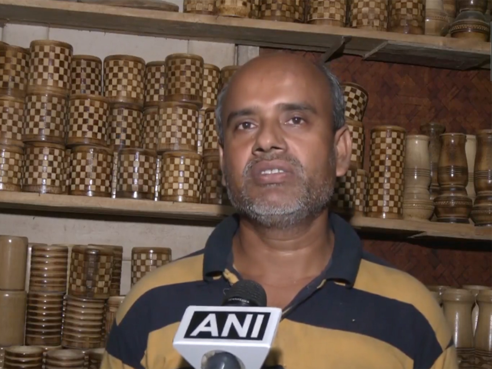 Tripura Bamboo artisan Bijay Sutradhar (Photo/ANI)