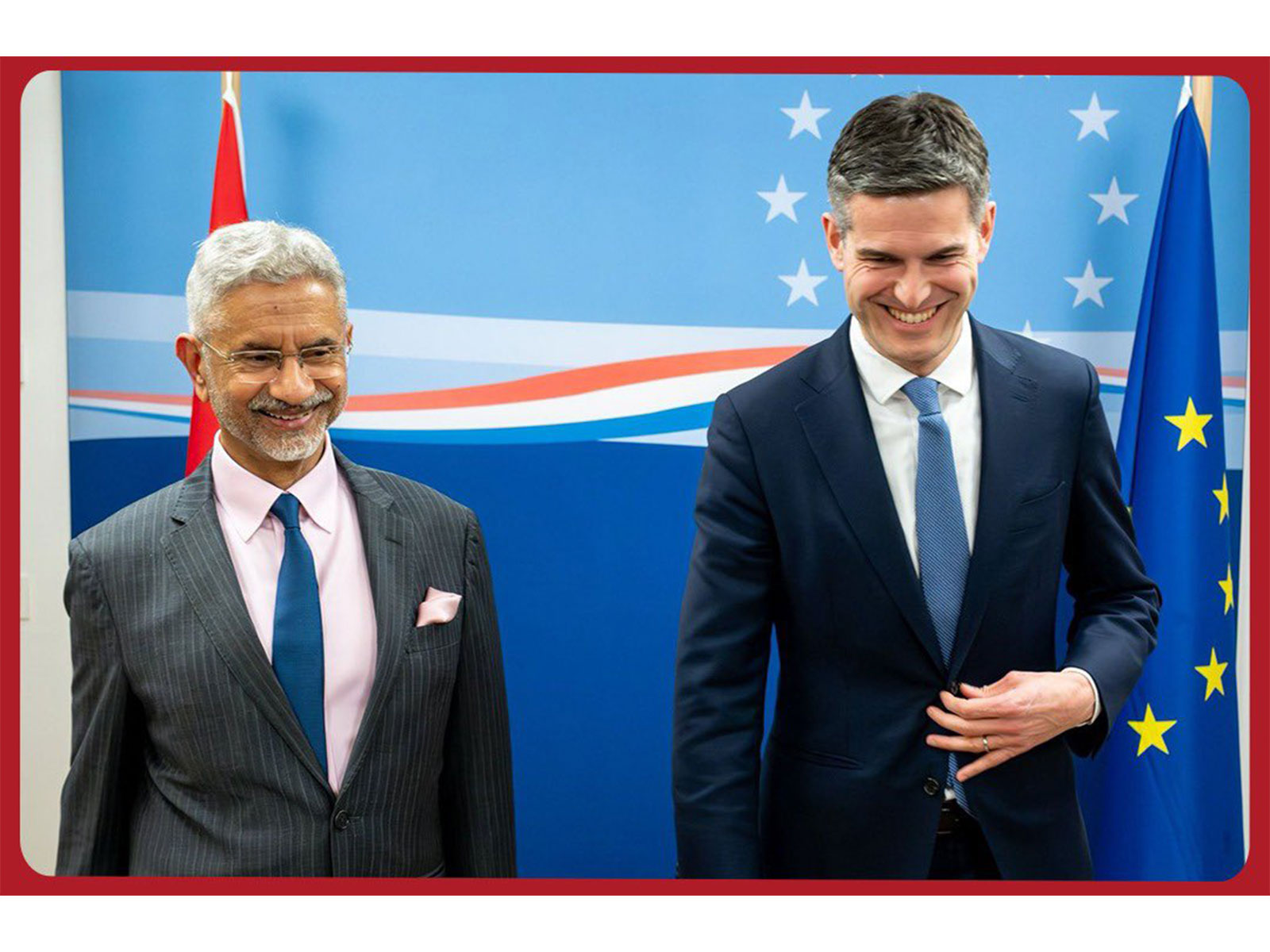  External Affairs Minister S Jaishankar with  Netherlands Foreign Minister Tom Berendsen (Photo: X@DrSJaishankar)
