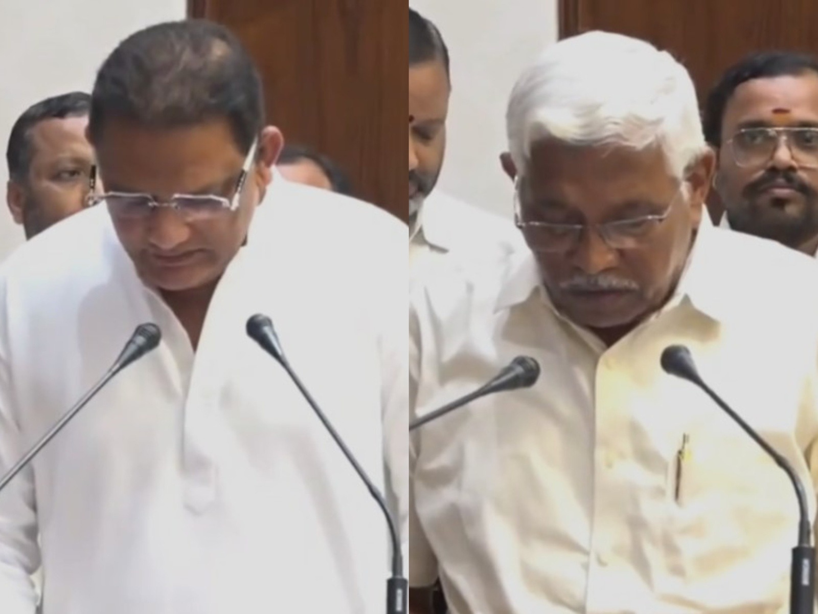 Telangana Minister Mohammed Azharuddin and M Kodanda Rama Reddy (Photo/X@INCTelangana)