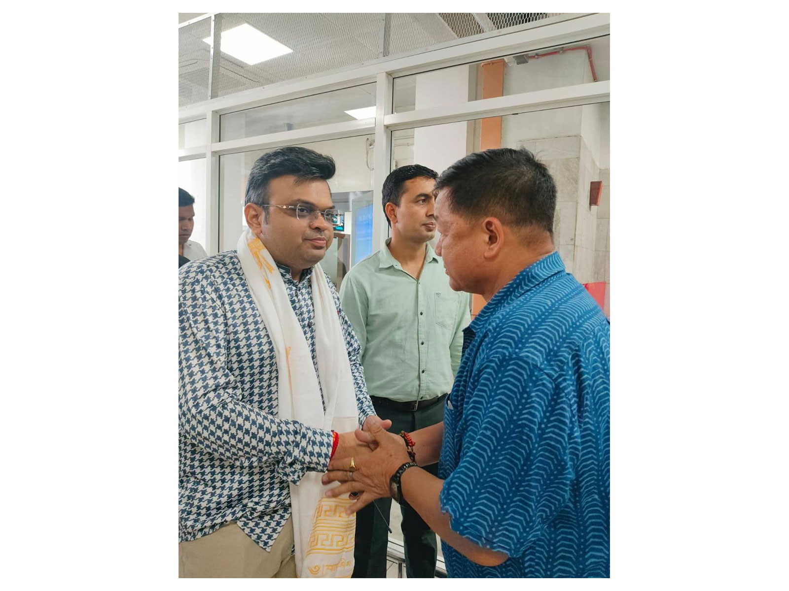 Jay Shah reaches Bagdogra Airport (Photo: ANI)