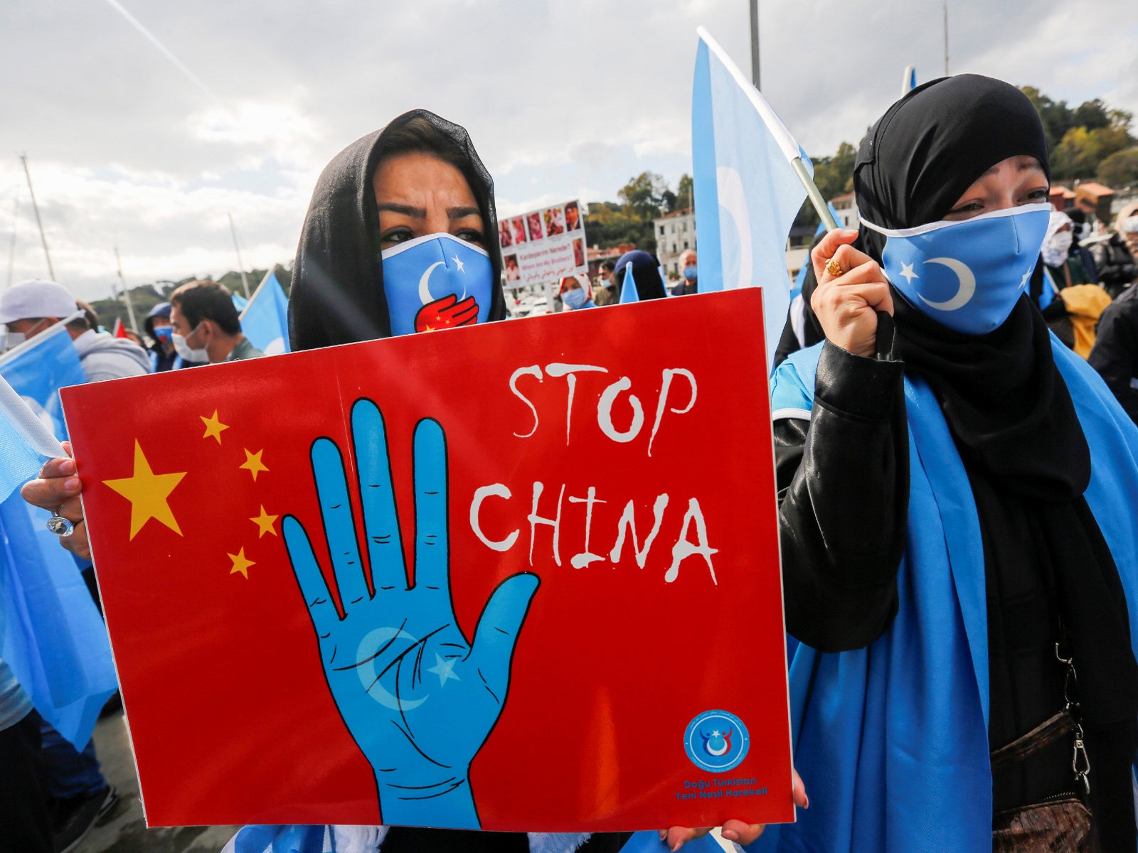 Ethnic Uyghur demonstrators take part in a protest against China, in Istanbul (File Photo/Reuters)
