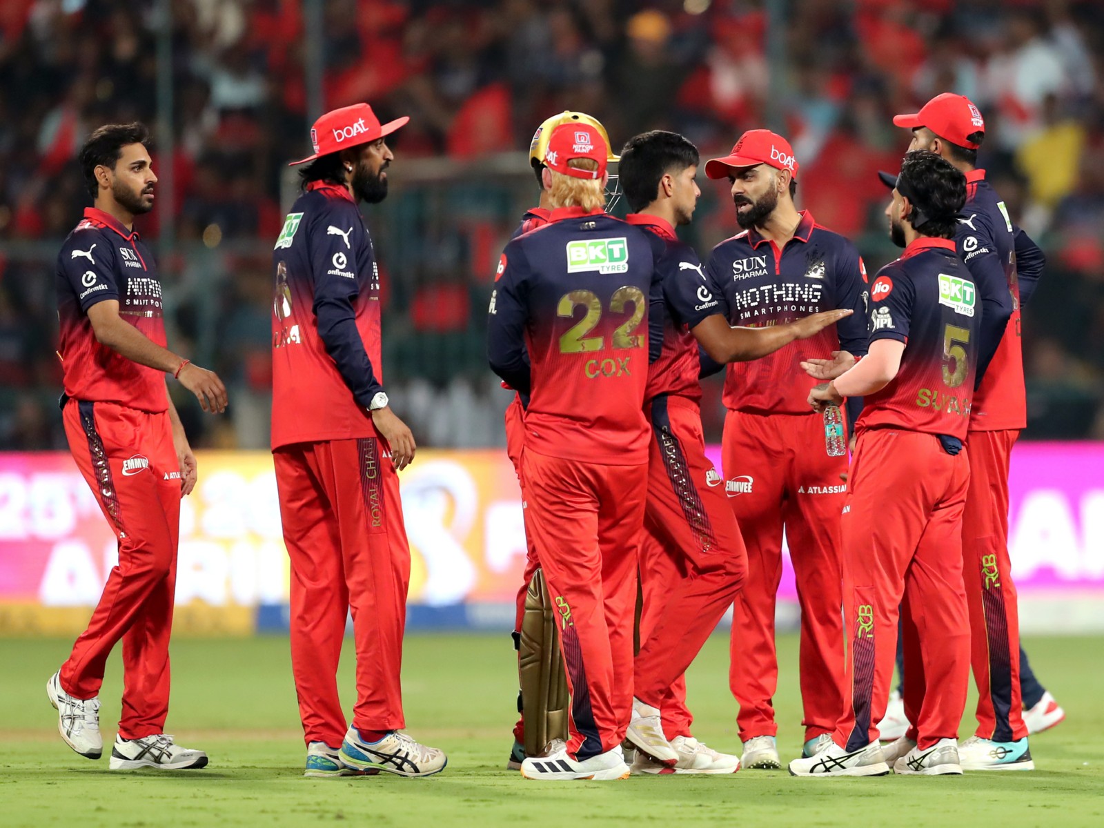 RCB players celebrating during IPL 2026 clash (Photo: ANI)
