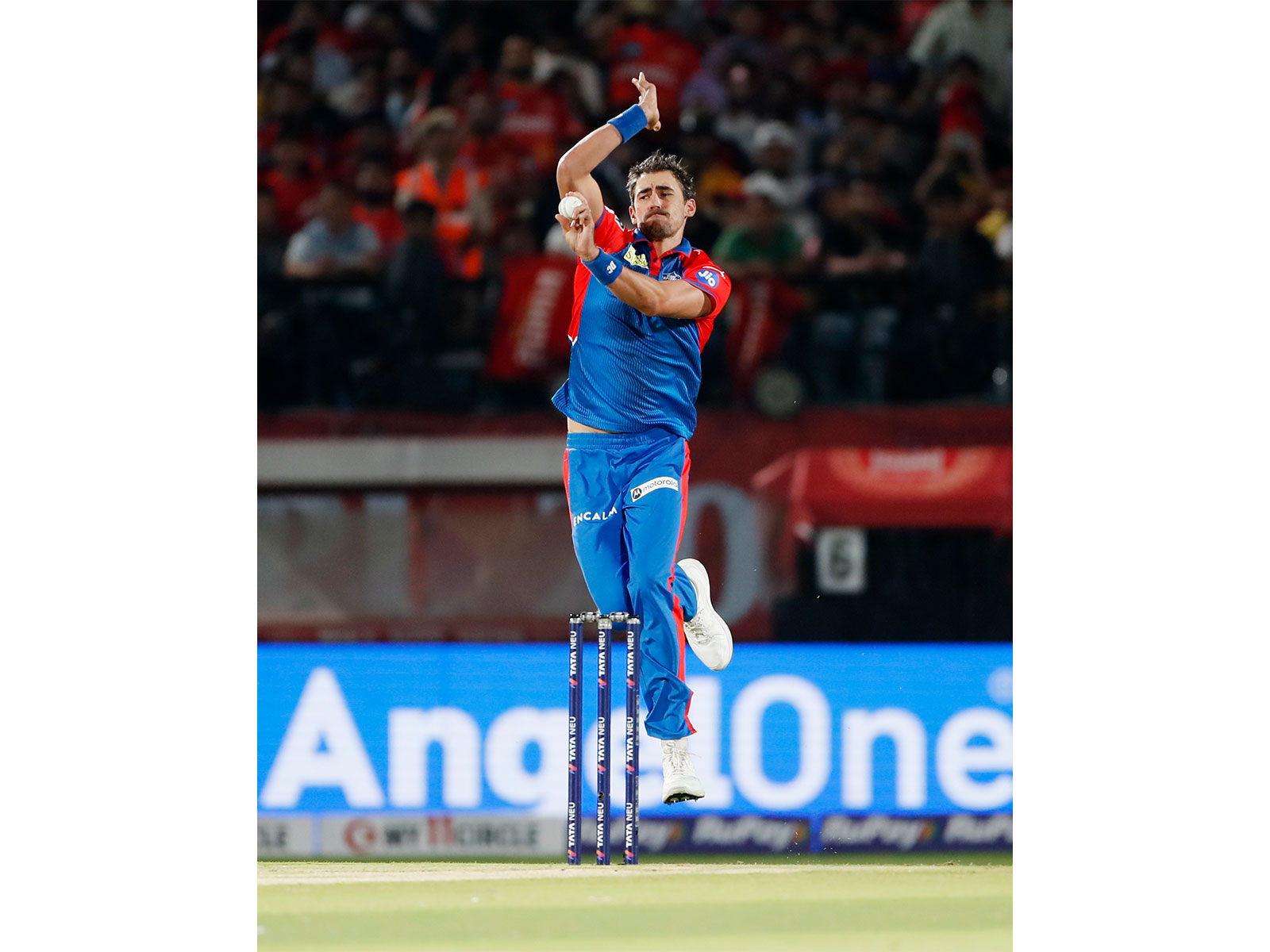 DC pacer Mitchell Starc in action (File Photo/ANI)