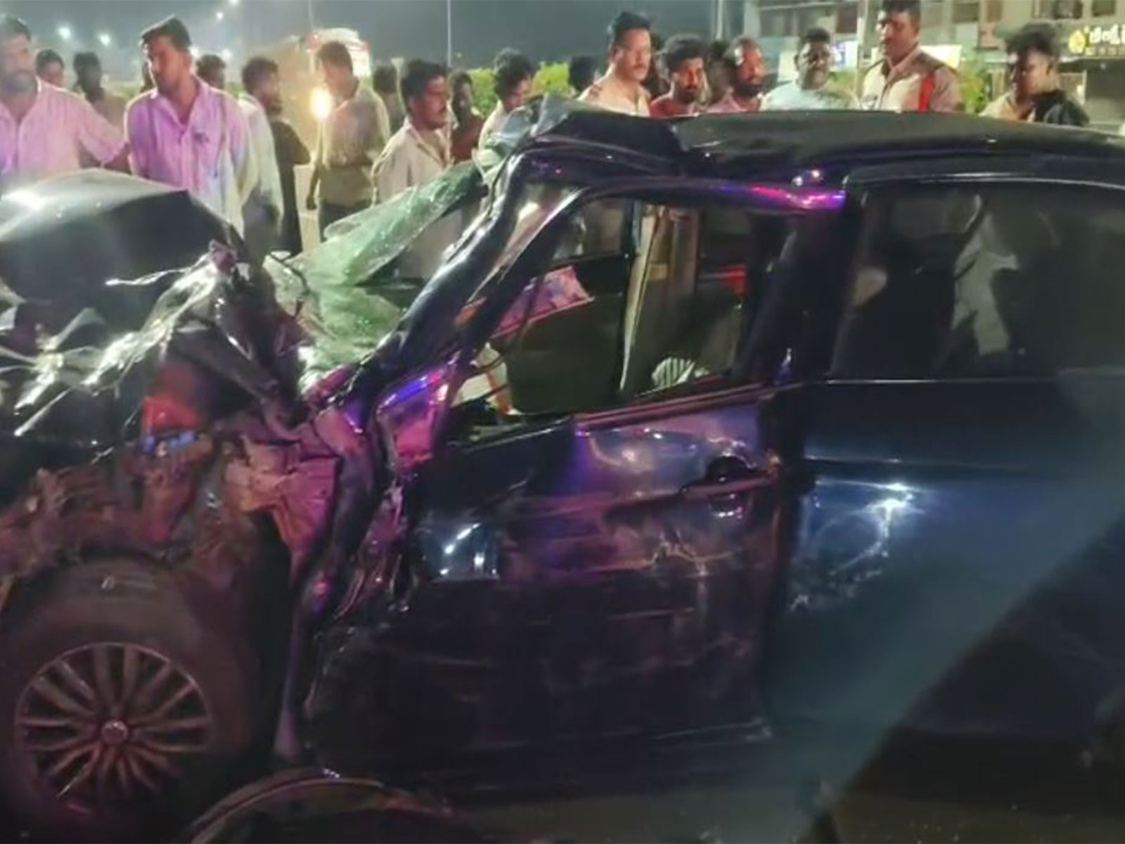 Visual of damaged car (Photo/Vizianagaram Police)