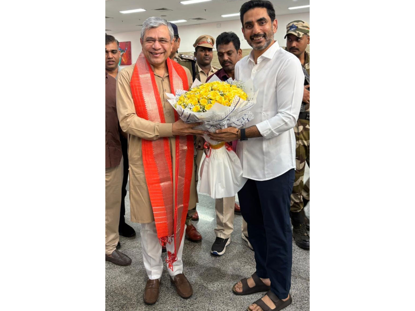 Union Minister Ashwini Vaishnaw and Andhra Pradesh Minister Nara Lokesh (Photo/Office of Andhra Pradesh Minister Nara Lokesh)