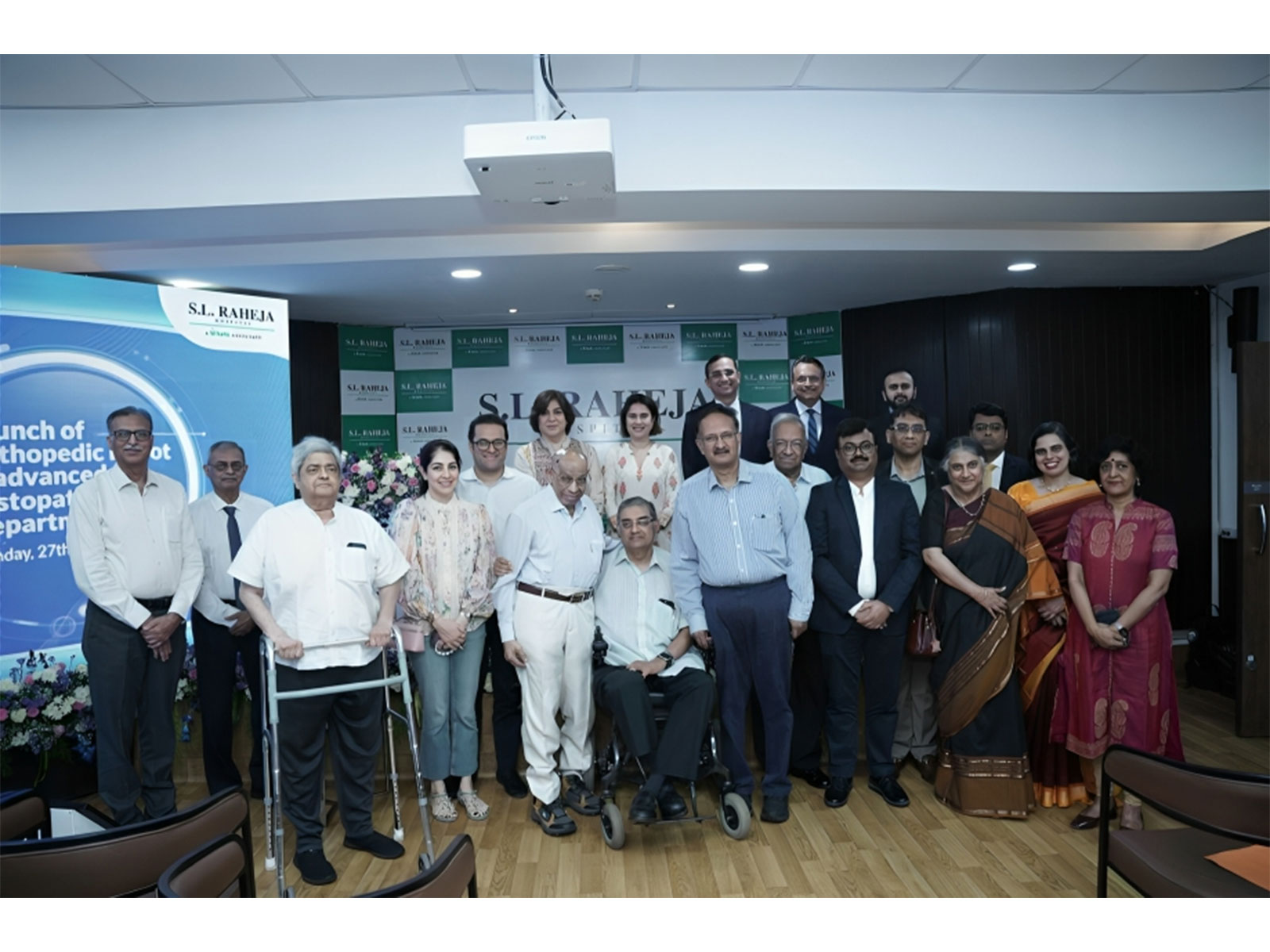 S.L. Raheja Hospital Mumbai's trustees & clinicians at the inauguration of advanced Histopathology Dept. & Orthopedic Robotic System, advancing precision & patient care in the city