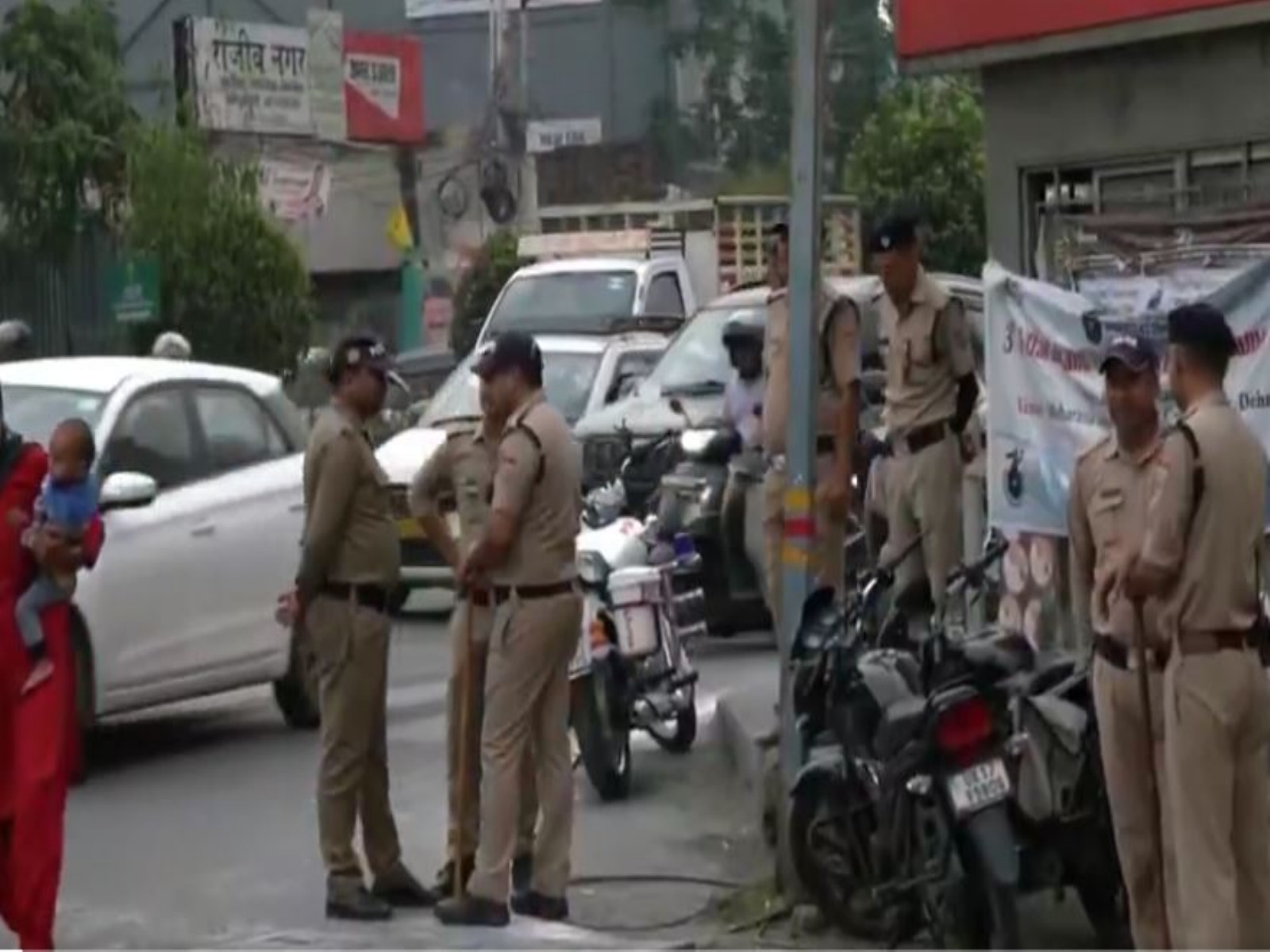 Police personnel in and around the Assembly premises (Photo/ANI)