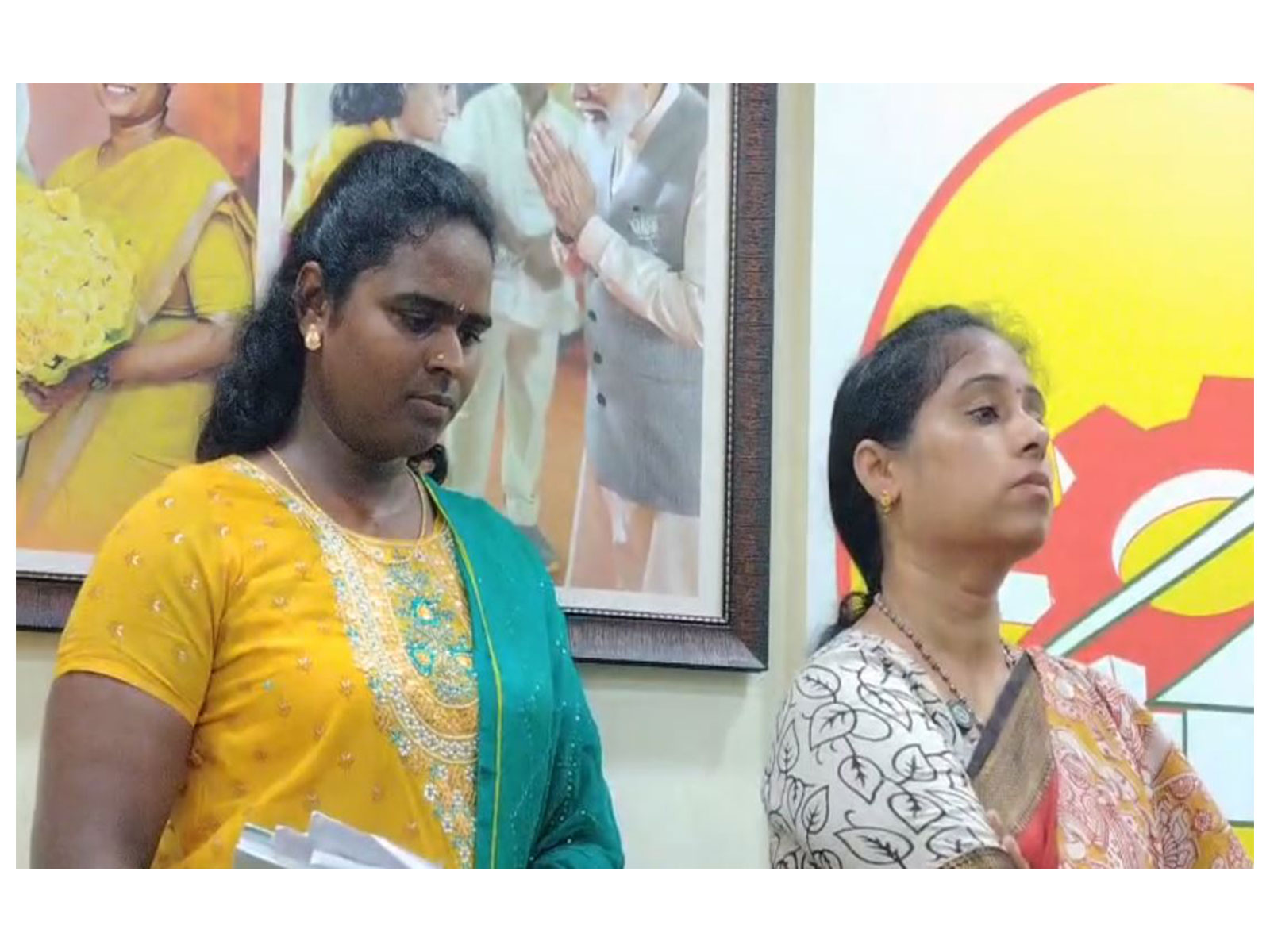 Guntur West MLA Galla Madhavi with her Transgender PA Varsha