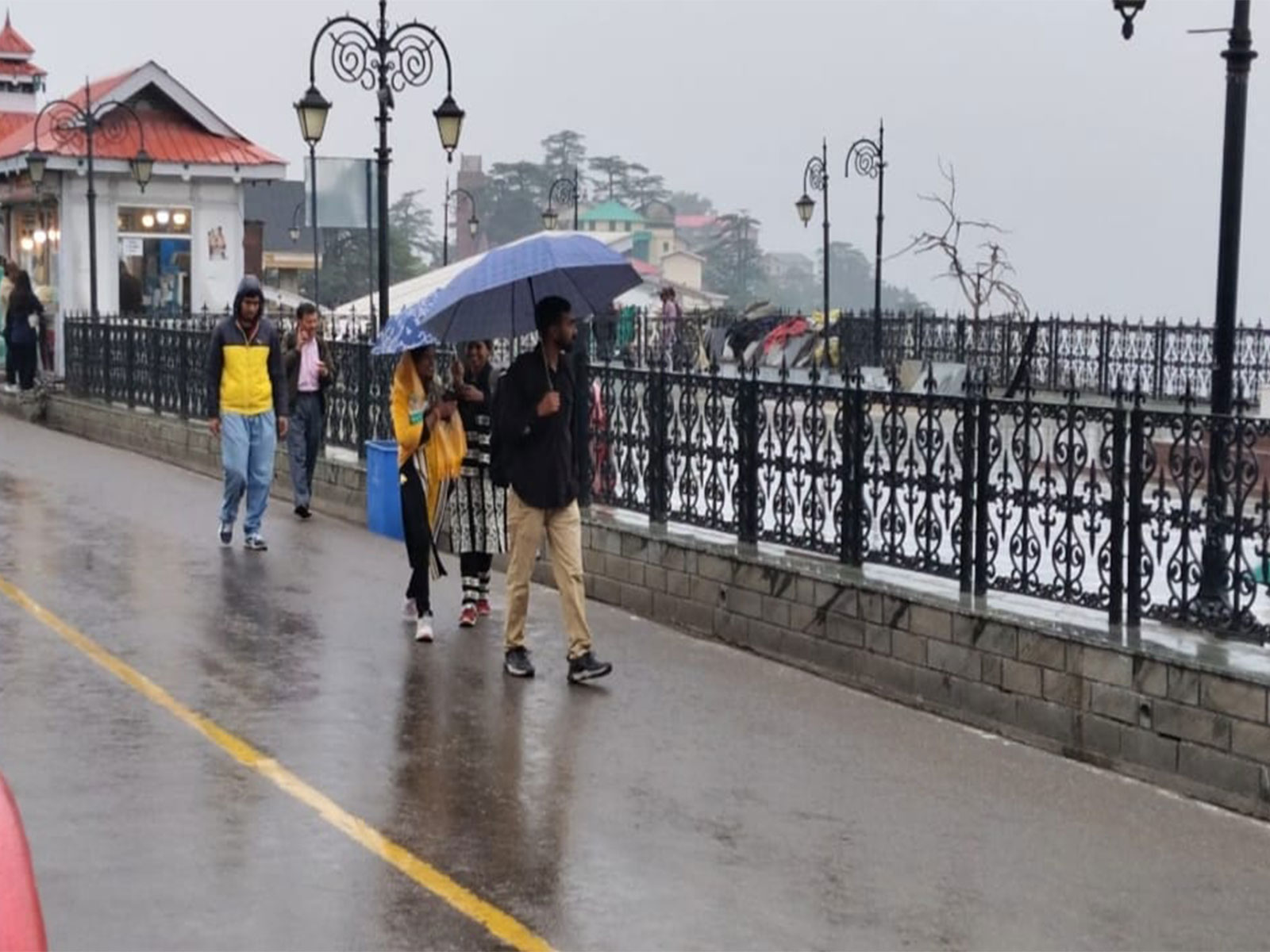 Fresh rainfall in Shimla (Photo/ANI)