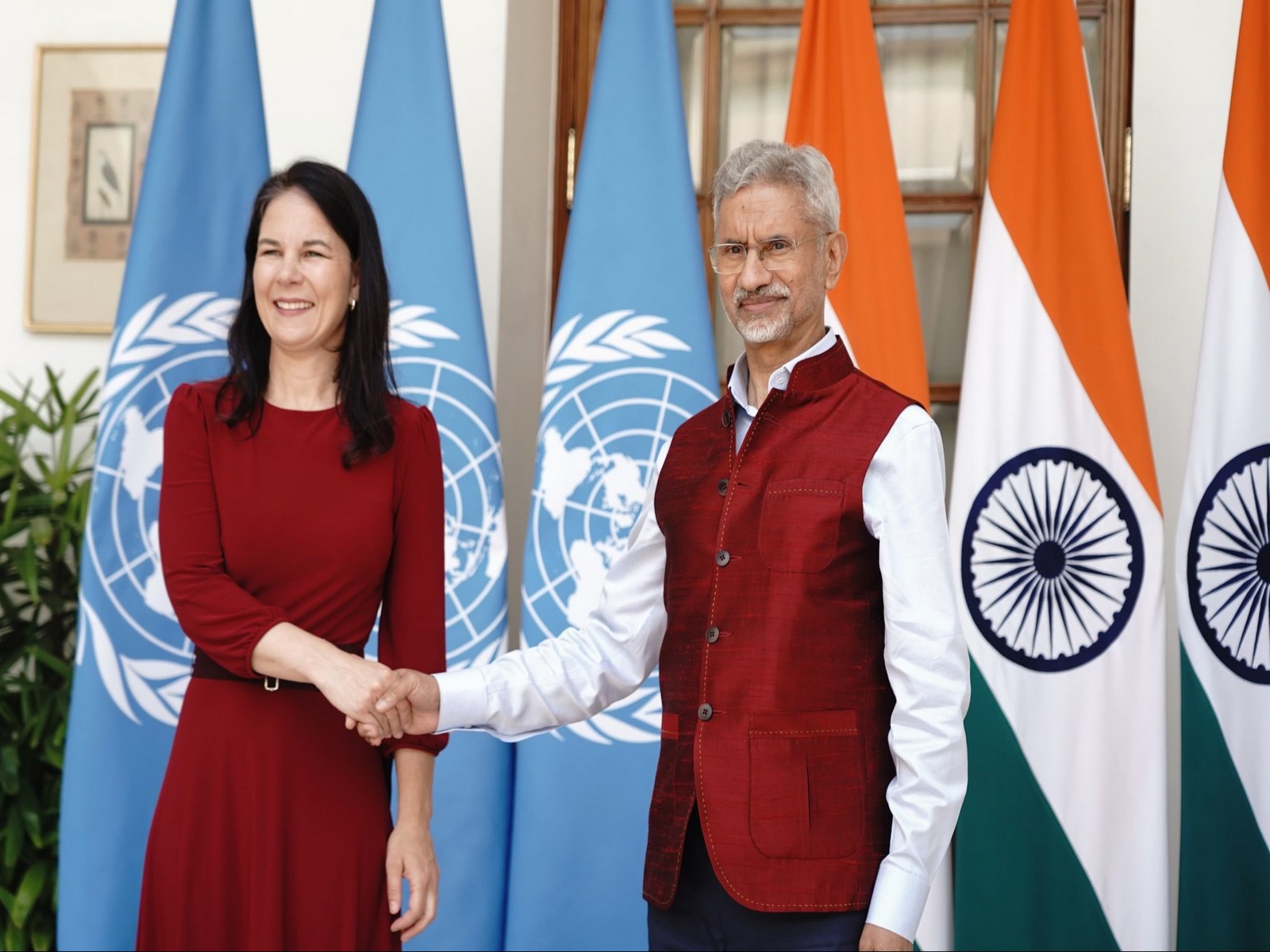 EAM Jaishankar meets UNGA President Baerbock in New Delhi (Photo/X@DrSJaishankar)