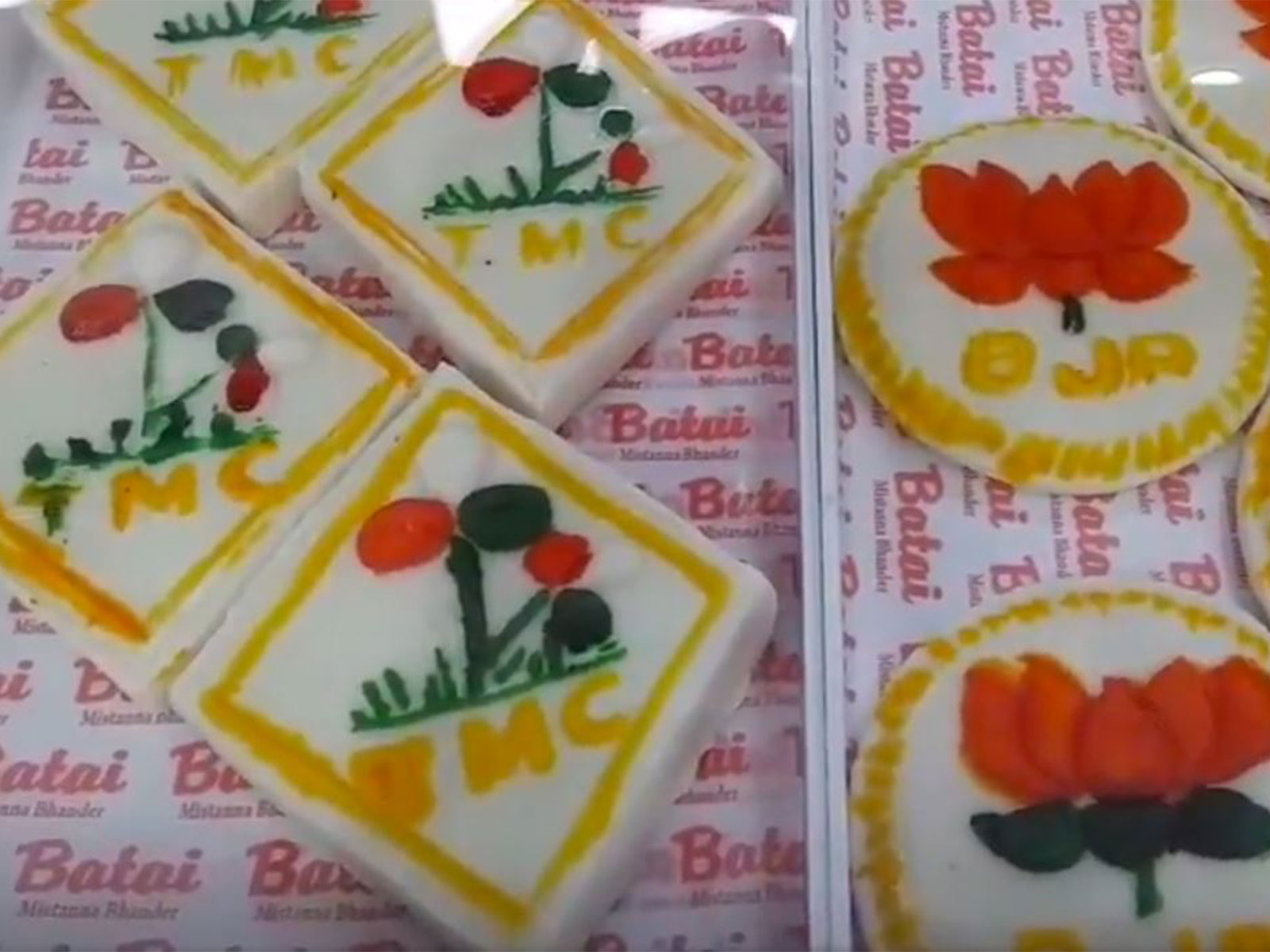 Election-themed sweets prepared in Howrah ahead of Phase 2 voting (Photo/ANI)