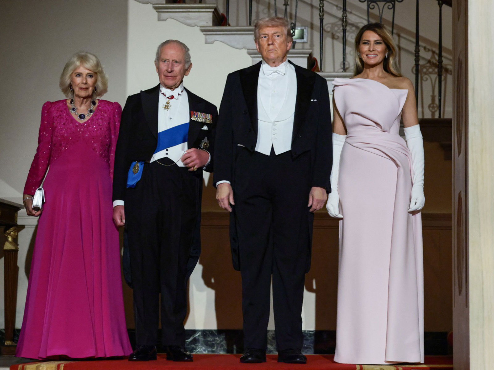 King Charles III, Queen Camilla with US President Donal Trump and First Lady Melania Trump in White House (Photo/Reuters)