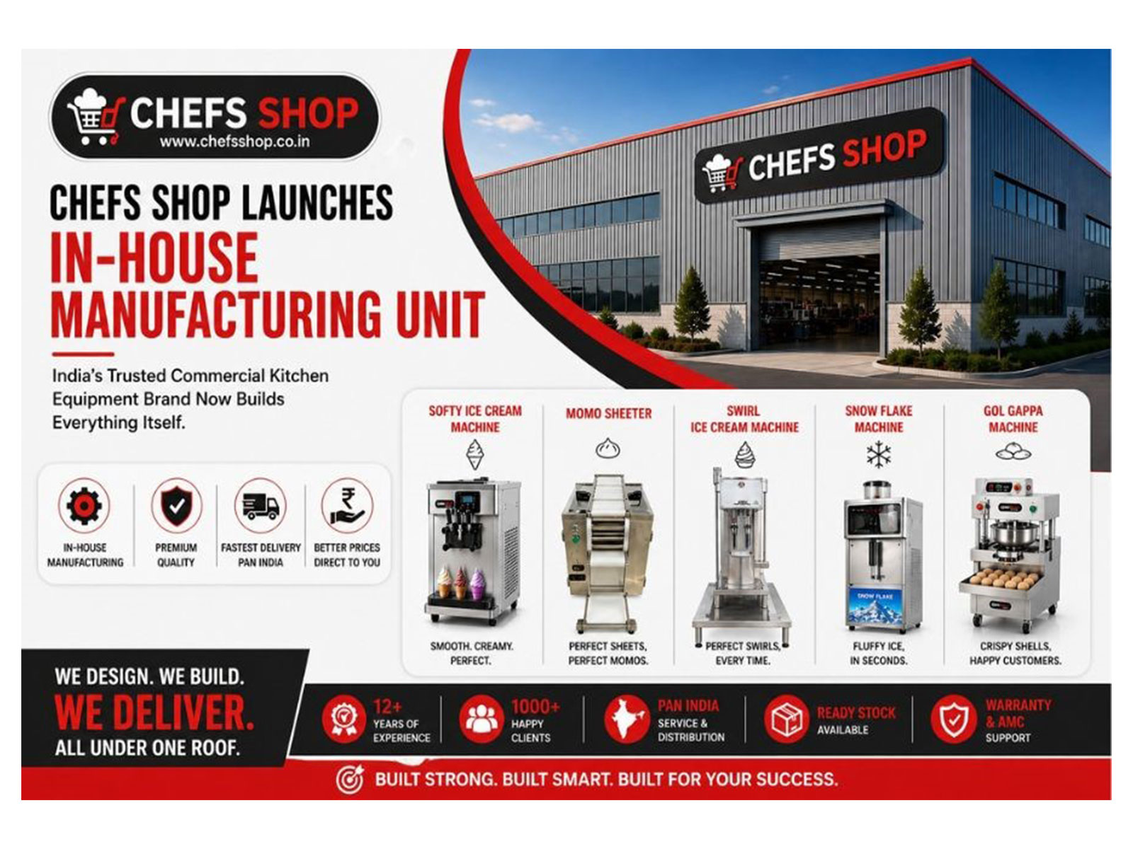Chefs Shop Opens Its Own Factory -- India's Trusted Kitchen Equipment Brand Now Makes Everything In-House