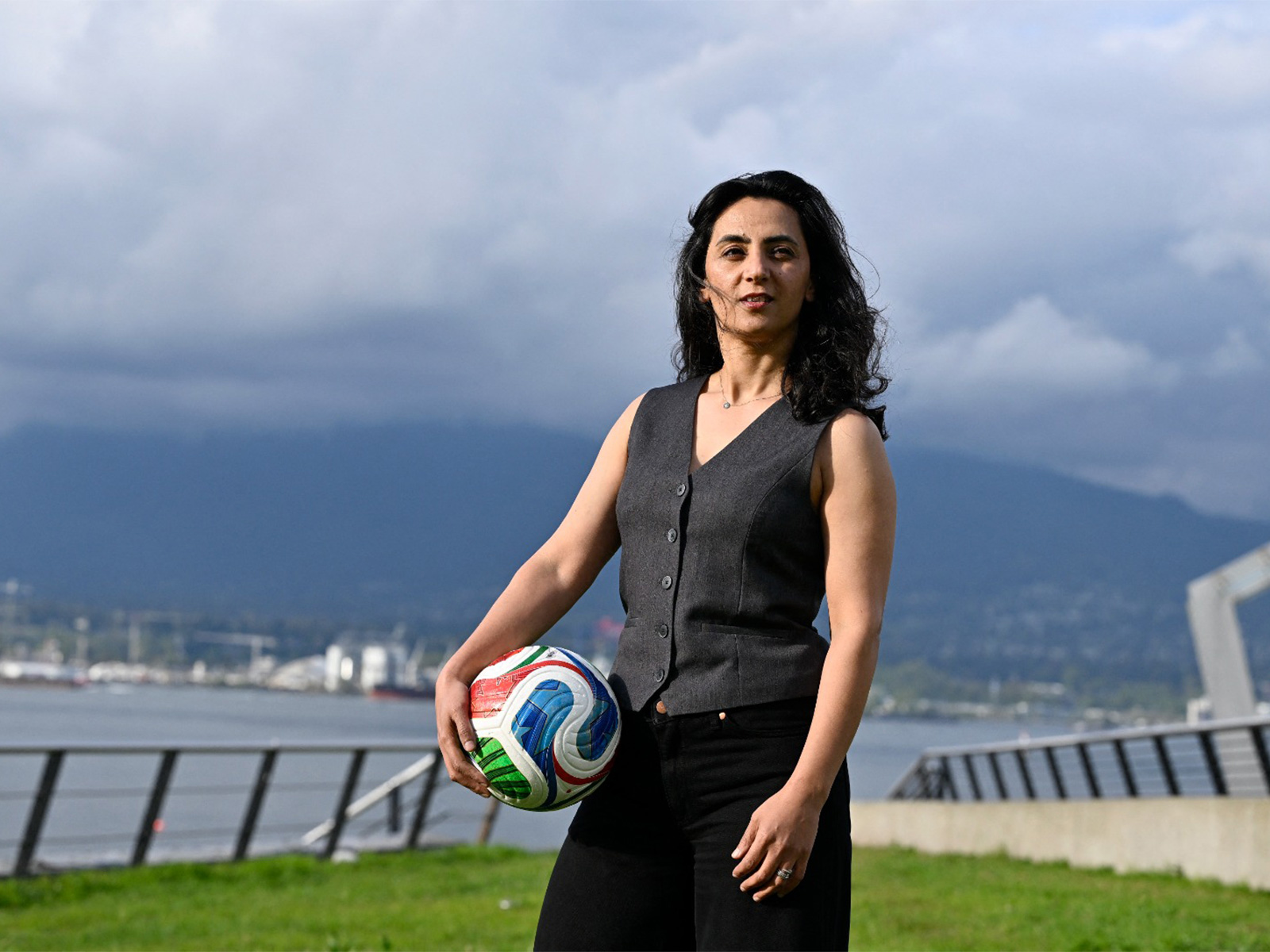Khalida Popal, founder of Afghanistan women's national soccer team at the Soccer Football 36th AFC Annual Congress in Vancouver (Photo/Reuters)