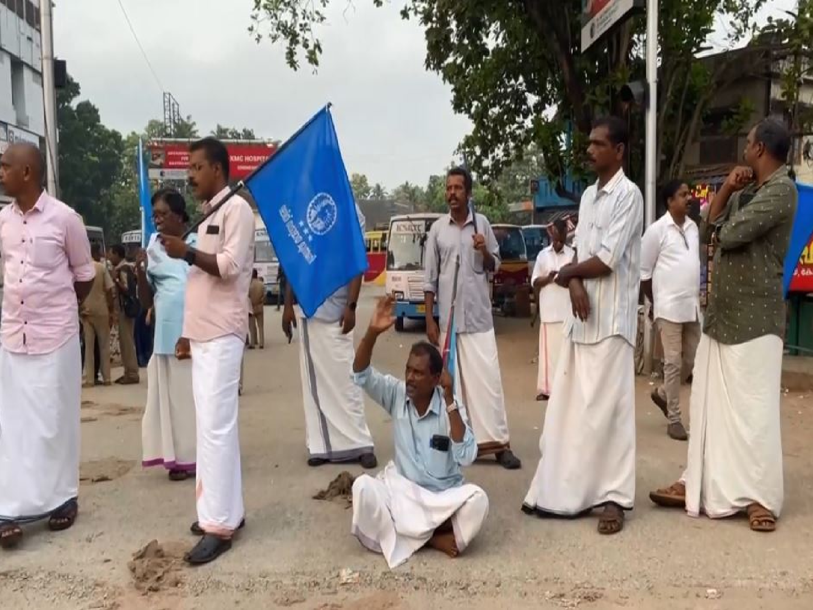 Visuals of protest demanding justice for Nithin Raj (File Photo/ ANI)