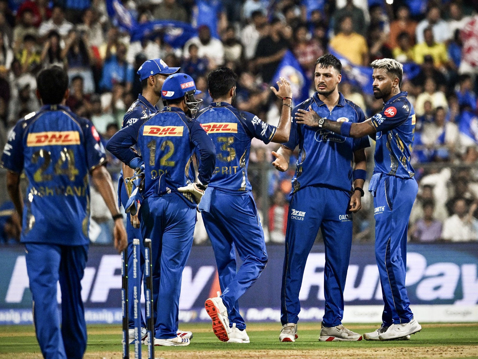 Mumbai Indians players in action during IPL 2026 clash against CSK (Photo: ANI)
