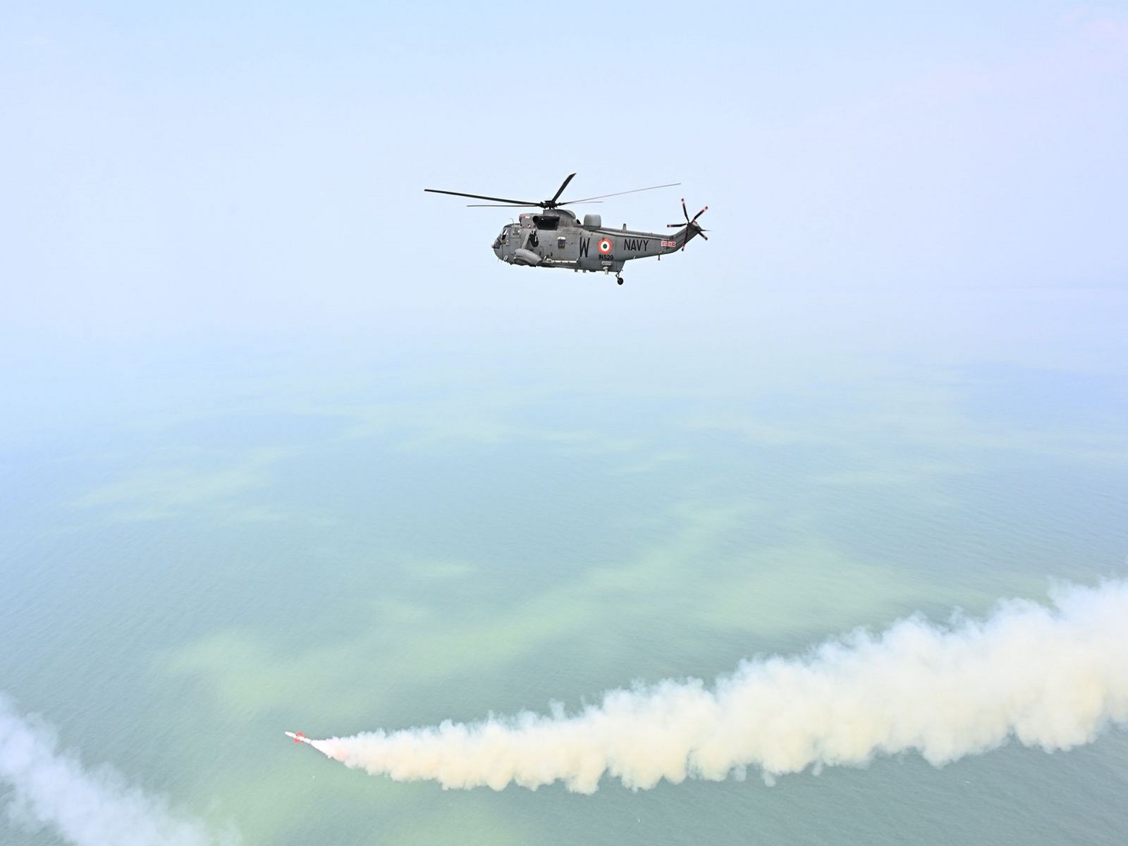 Visual from the maiden Salvo launch of NASM-SR missiles (Photo/DRDO)