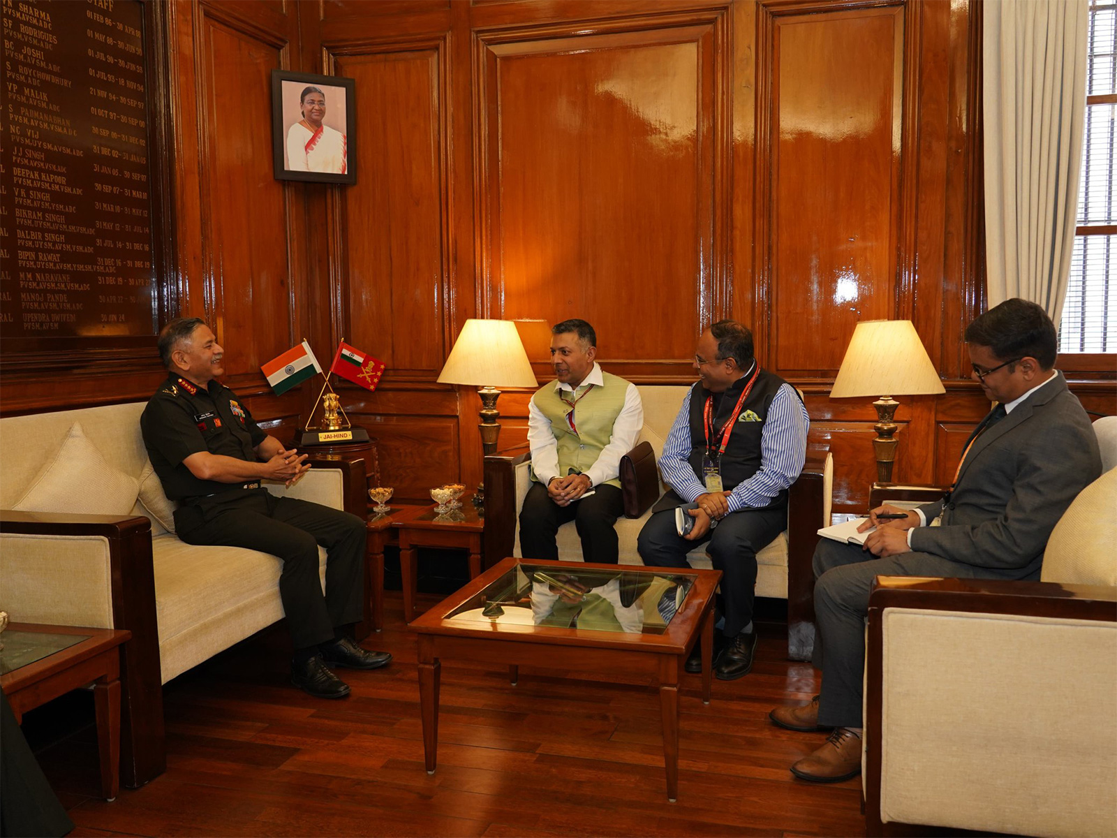 India's Ambassador-designate to China Vikram Doraiswami met Chief of the Army Staff General Upendra Dwivedi (Photo/X@adgpi)