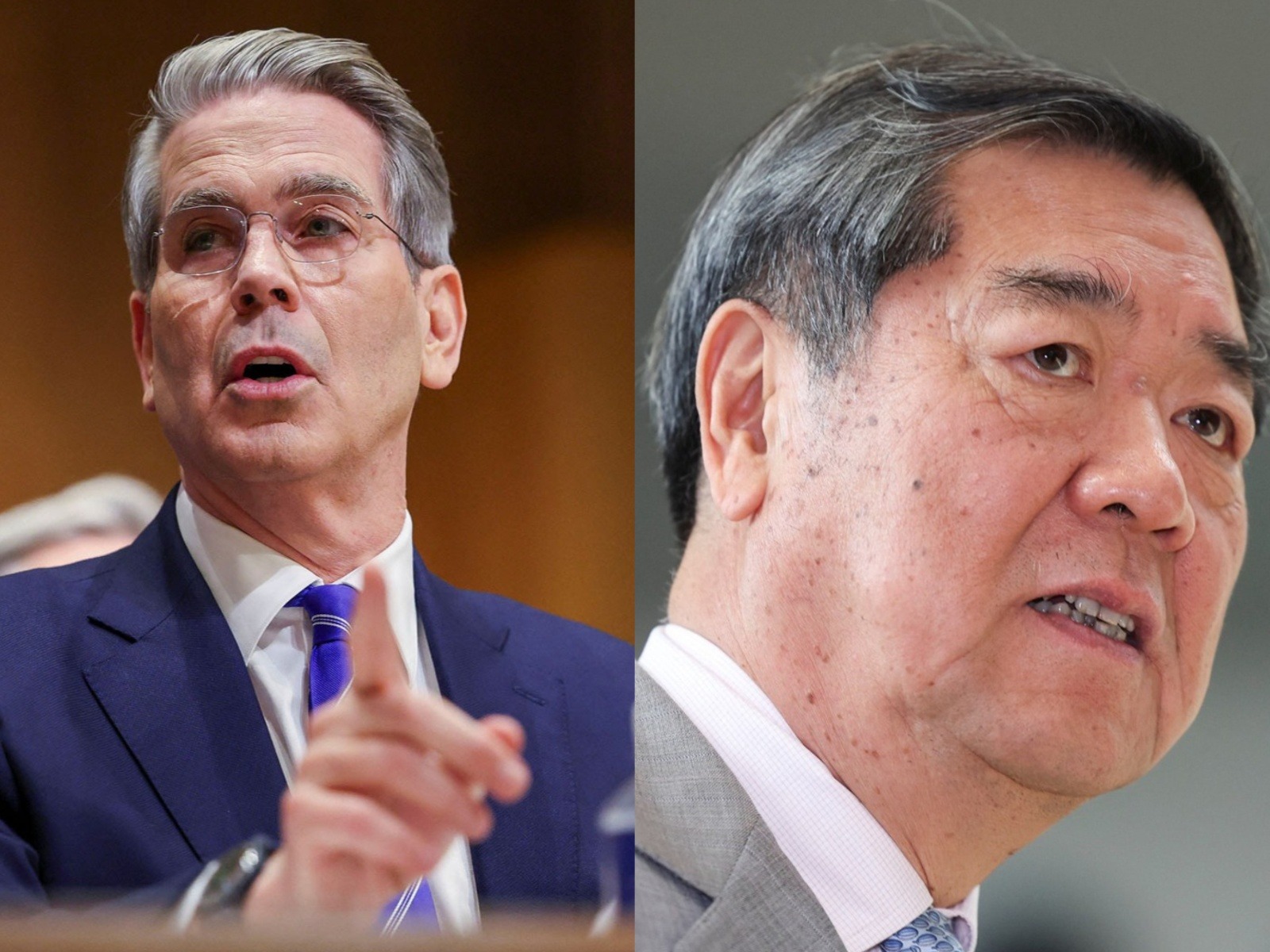 US Treasury Secretary Scott Bessent and Chinese Vice Premier He Lifeng (Photo/Reuters)