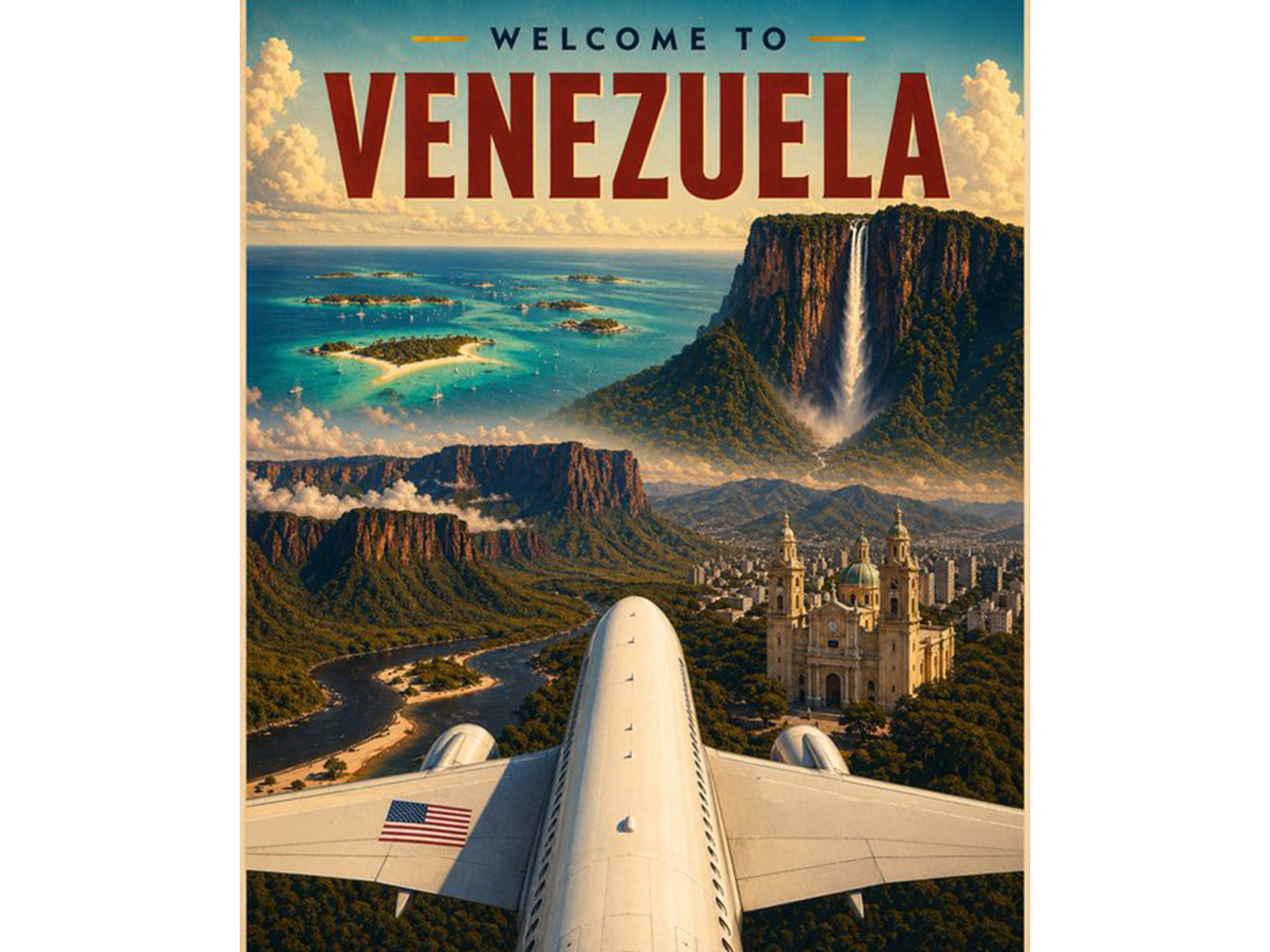 Image shared by the White House on restoration of direct flights to Venezuela after 7-year suspension (Photo/X/@WhiteHouse)