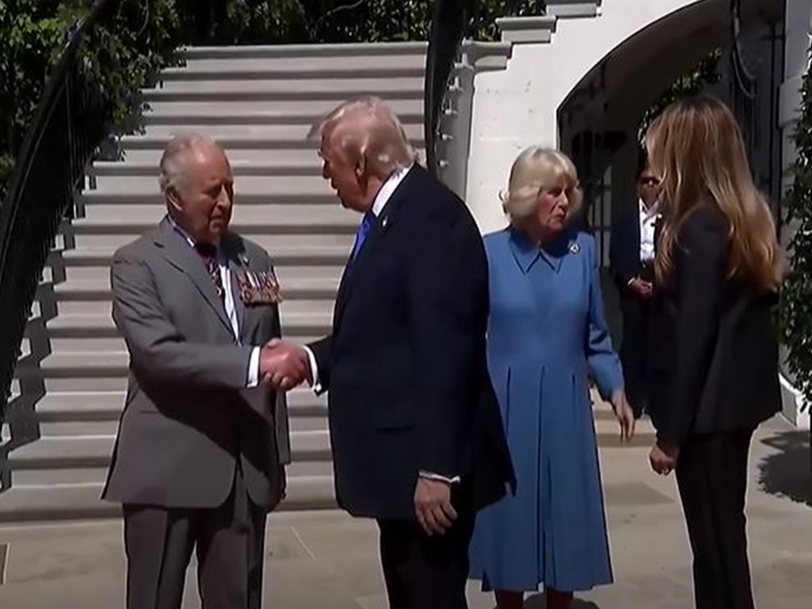 US President Donald Trump and First Lady Melania Trump bid farewell to King Charles III and Queen Camilla (Photo/Reuters)