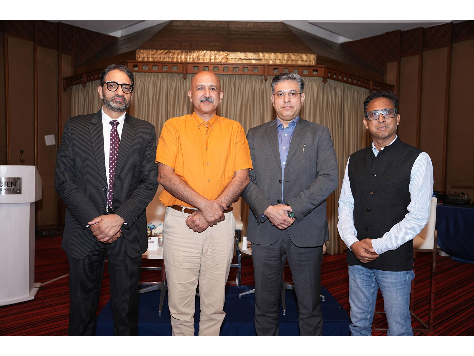 L-R: Dr. Subhash Jangid (Fortis Memorial Research Institute); Dr. Havind Tandon (Apollo Hospital); Dr. Ramneek Mahajan (Max Healthcare); and Mr. Aman Gupta (Partnership for Chronic Diseases)