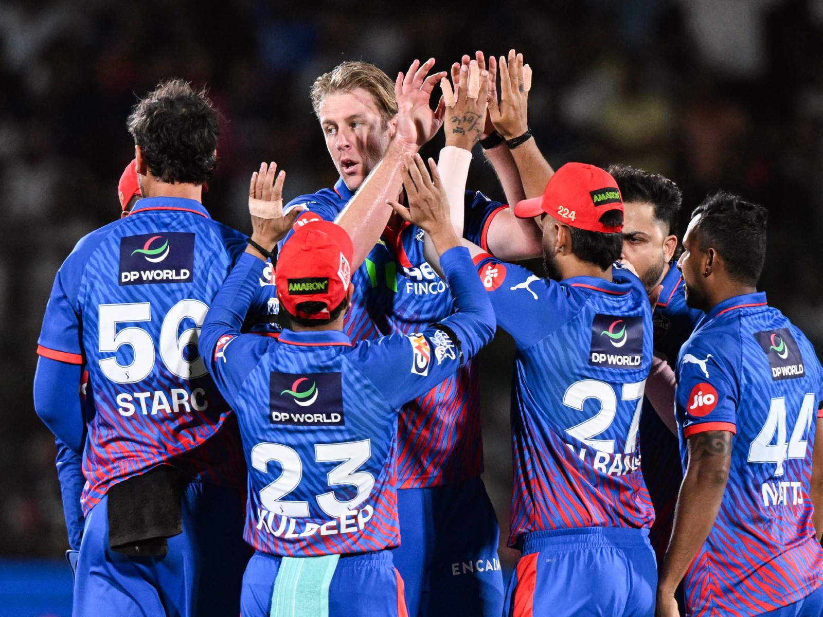 Delhi Capitals players celebrating during IPL 2026 clash vs RR. (Photo: ANI)