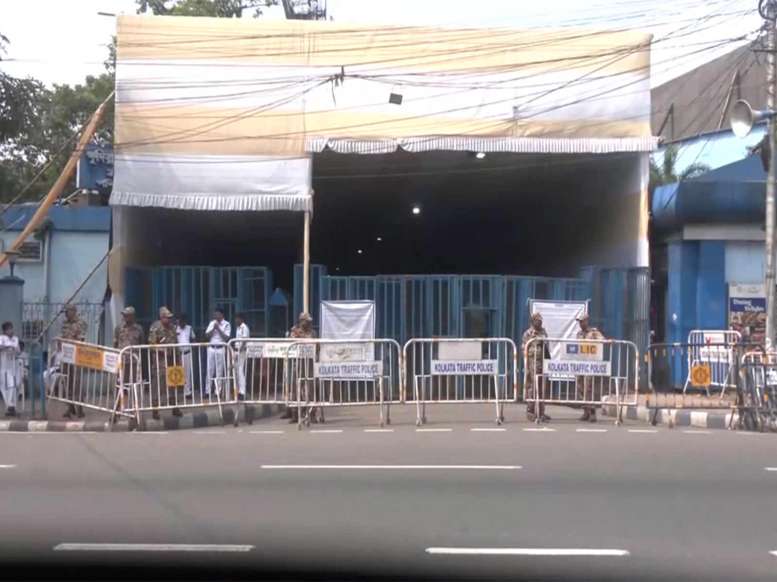 Security visuals outside Strongroom (Photo/ANI) 