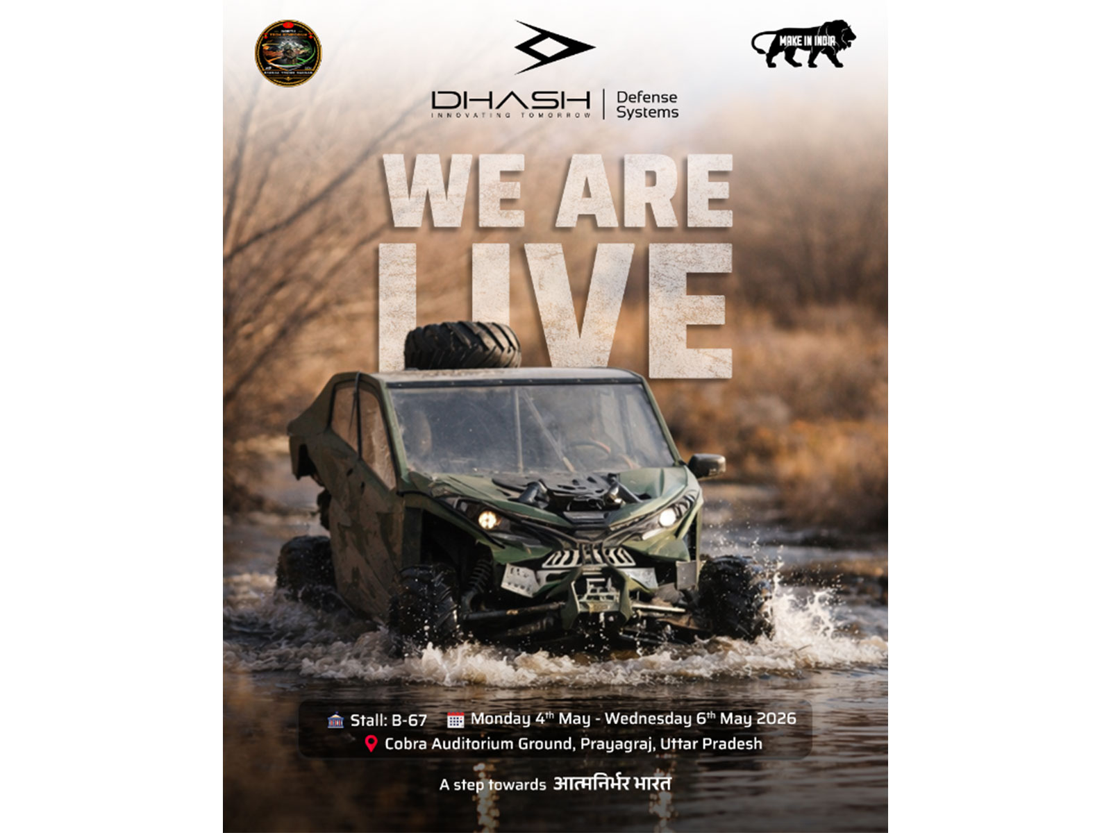 DHASH 4x4 4S and DHASH 4x4 5S platforms on display under the IDDM category