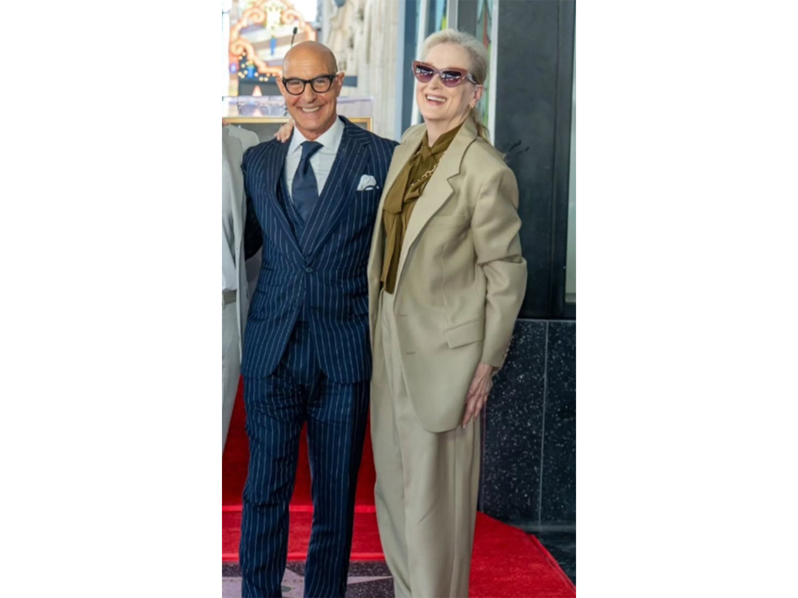 Stanley Tucci, Meryl Streep (Photo/Instagram/@hwdwalkoffame)