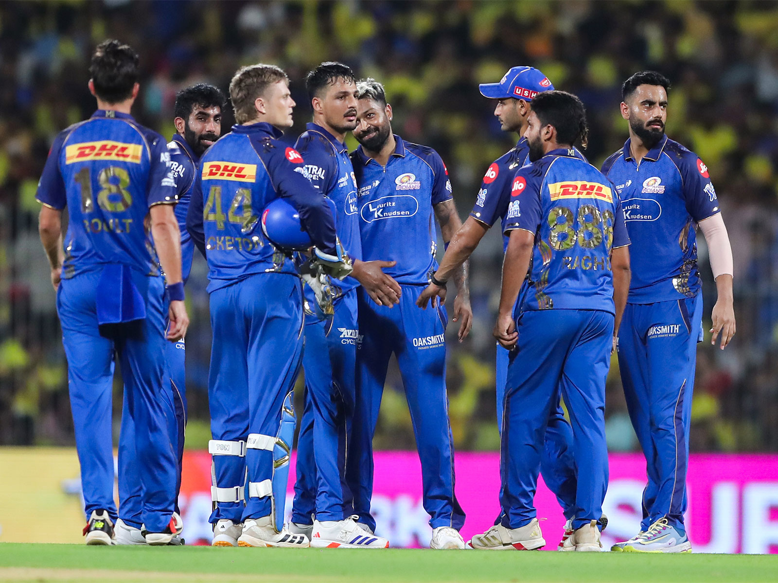 Mumbai Indians players. (Photo/ANI)
