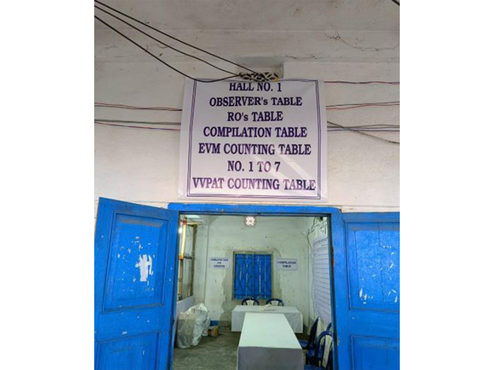 Counting arrangements completed at Mekhliganj Higher Secondary School in Coochbehar district, the designated centre for 1-Mekhliganj Assembly Constituency ahead of counting day on May 4 (Photo: x/@ECISVEEP)