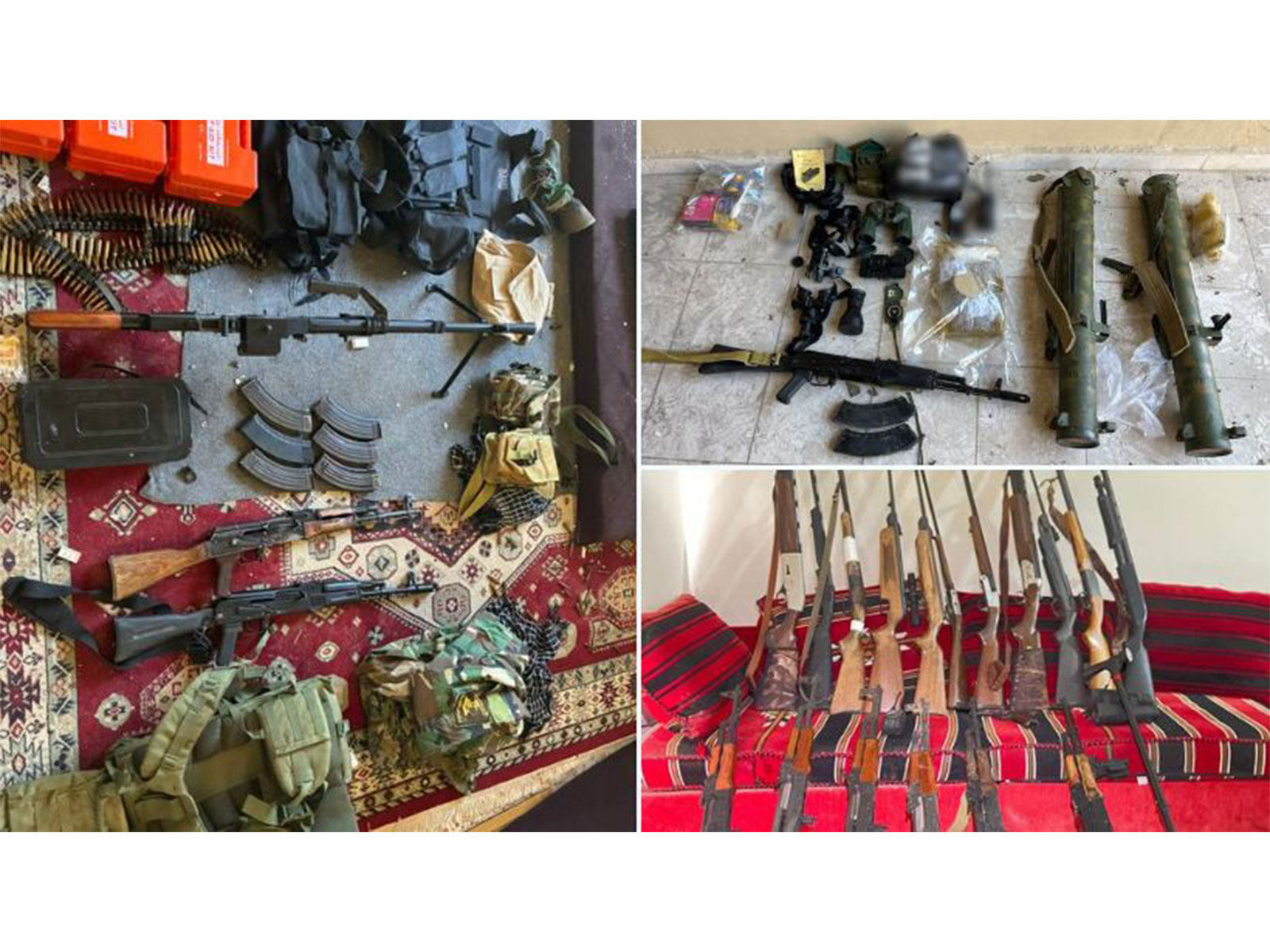Hezbollah weapons recovered by IDF (Photo/ X@IDF)
