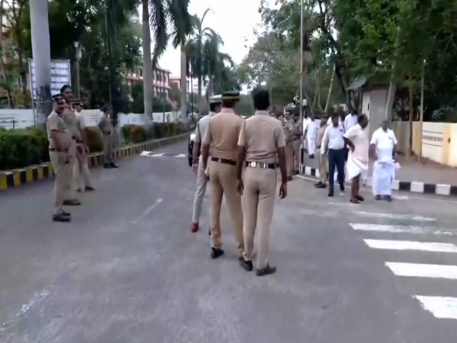 Visual from outside Mar Ivanios College campus in Thiruvananthapuram (Photo/ANI)
