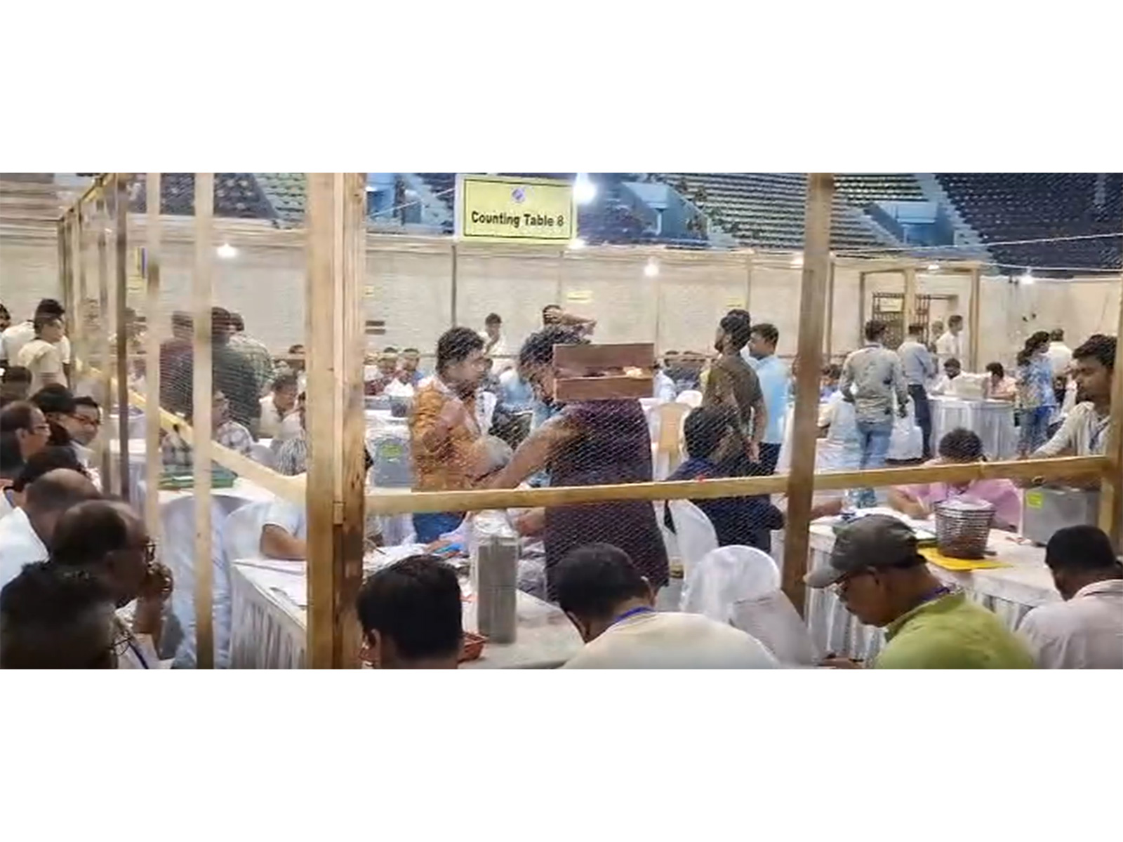 Netaji Indoor Stadium counting centre in Kolkata (Photo/ANI)