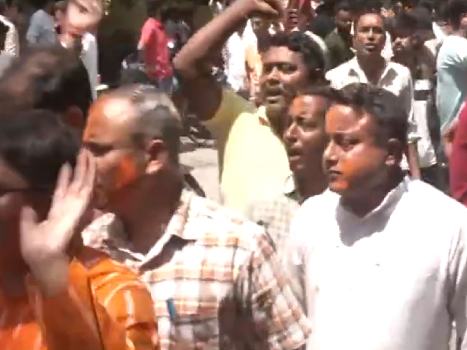 BJP workers celebrate in West Bengal (Photo/ANI)