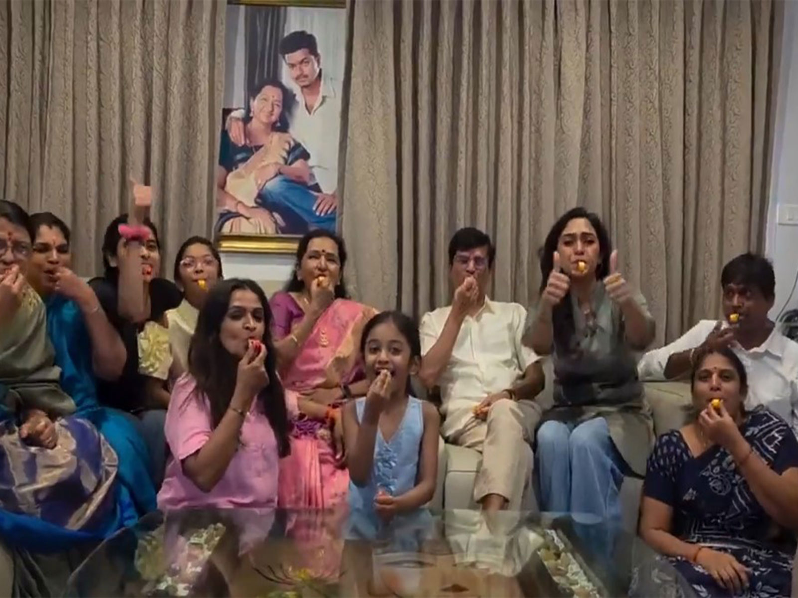 Vijay's family celebrate TVK lead (Photo/ANI)